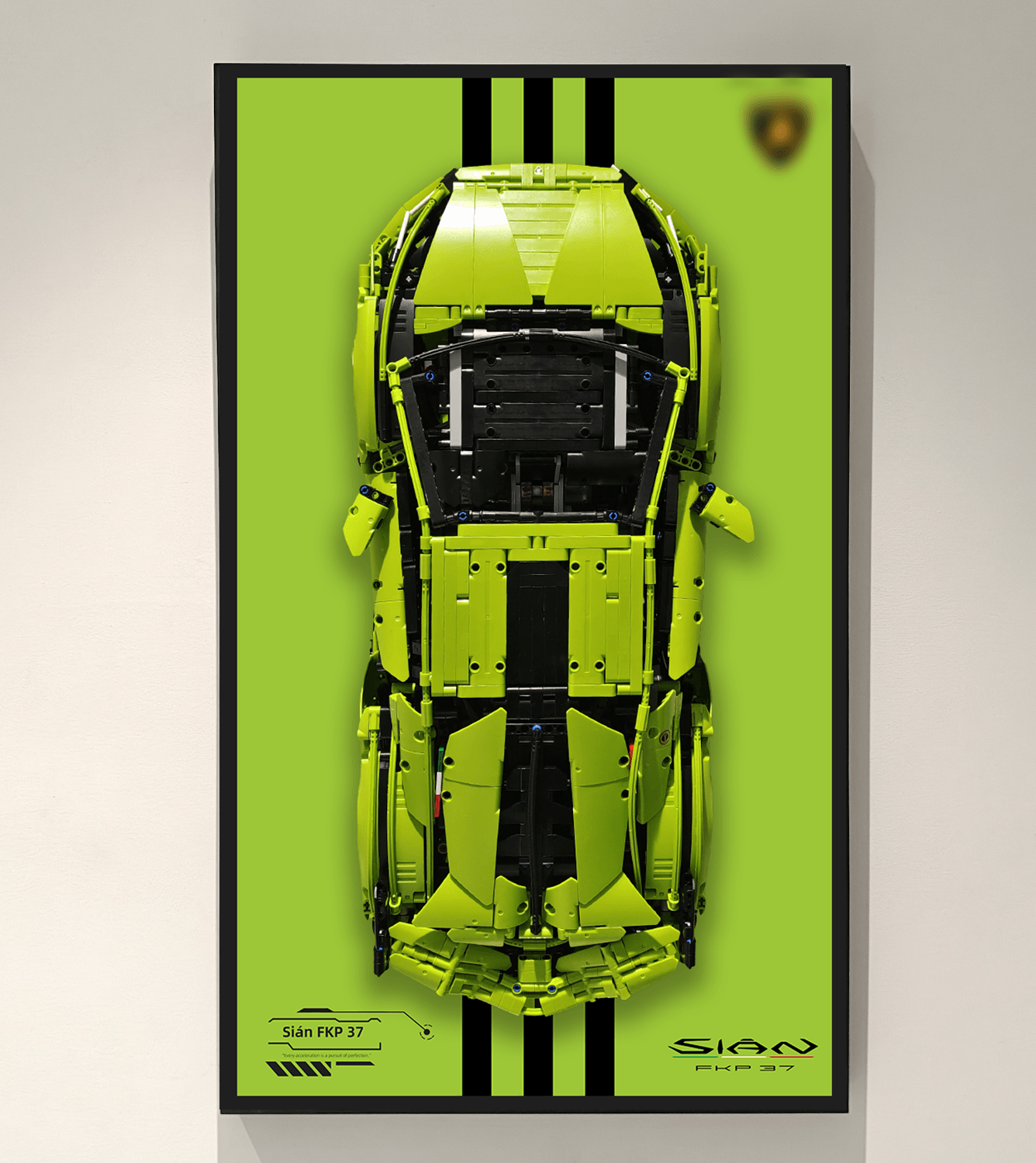 LEGO Technic Super Car Wall Display Frame - Showcase Your Model Car Collection | Perfect for Home, Office & LEGO Enthusiast Decor