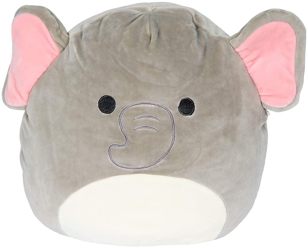Squishmallow Kellytoy Mila 8 Inch Grey Elephant Plush Toy - Ultra Soft Stuffed Animal for Kids, Cute Cuddly Pillow for Bedroom Decor & Stress Relief Gift