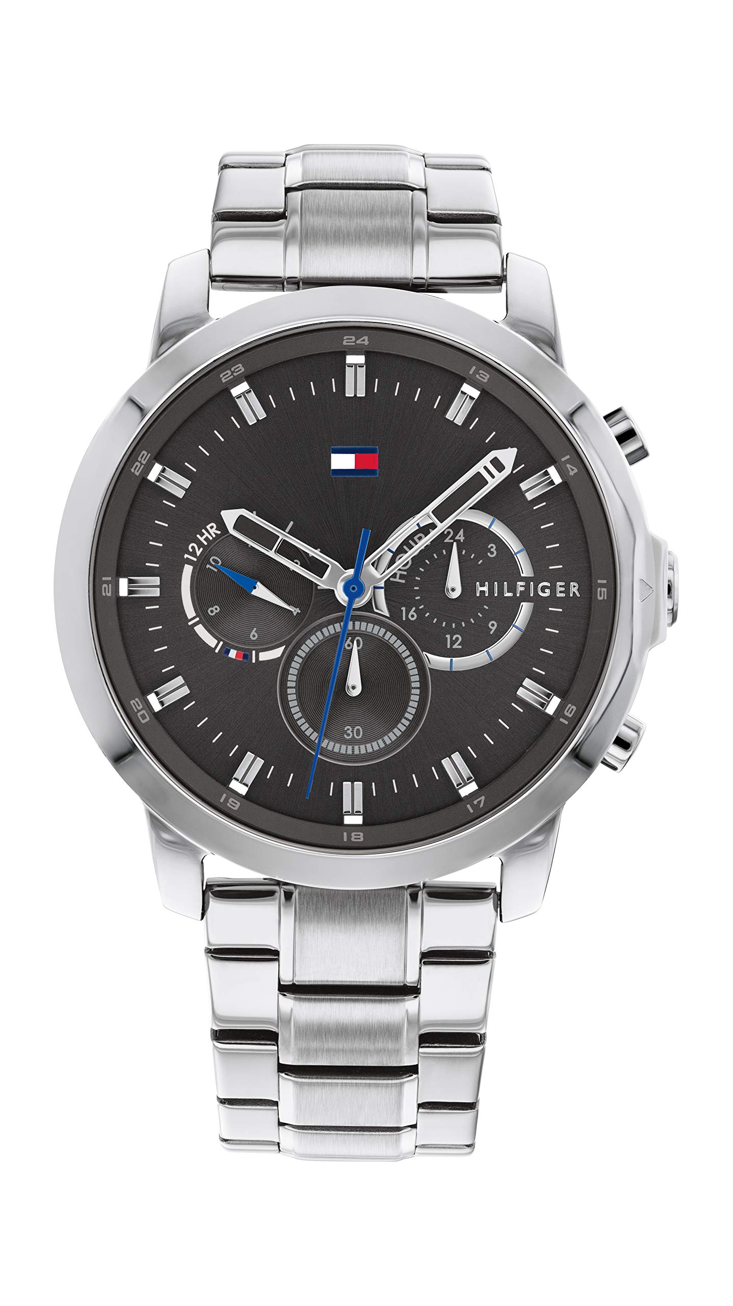 Tommy Hilfiger Men's Analog Multifunction Quartz Watch - Stainless Steel or Leather Strap | Casual, Business & Formal Wear | Perfect for Everyday Use, Office & Special Occasions
