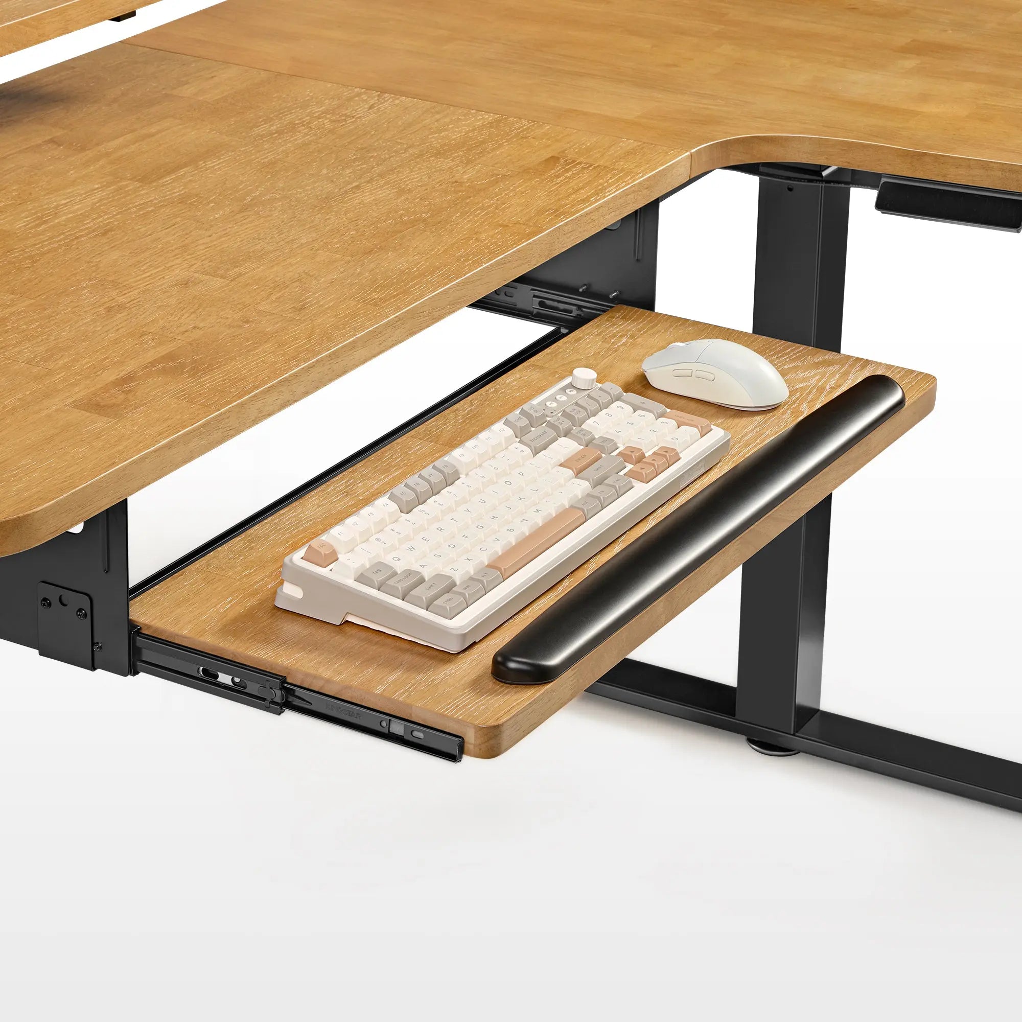 Ergonomic L-Shaped Standing Desk with Accessories Set (60x23 Inches) - Perfect for Home Office & Workspace Setup