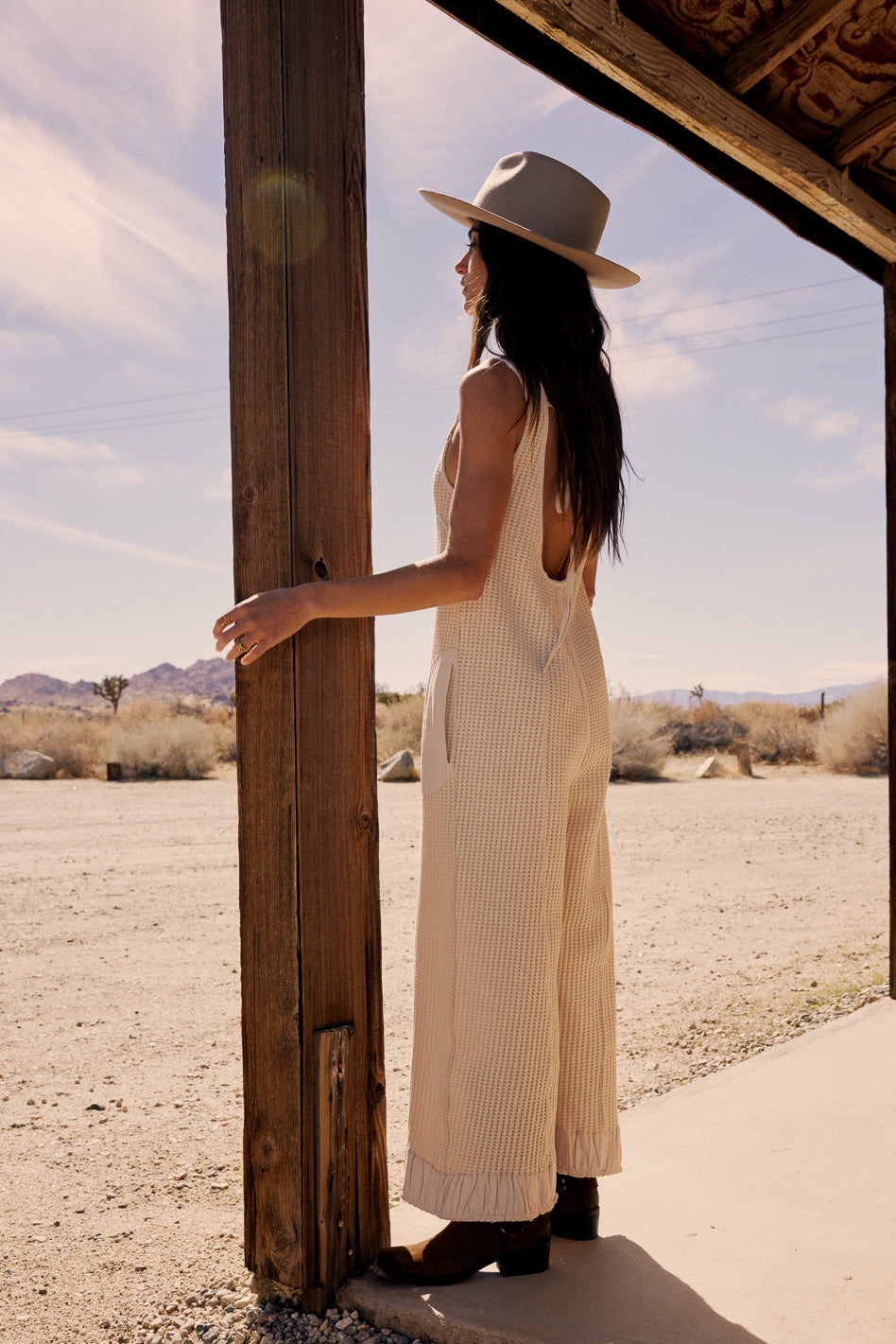 Addey Cream Knit Overalls for Women - Soft & Comfortable Jumpsuit for Casual Wear, Maternity, and Loungewear