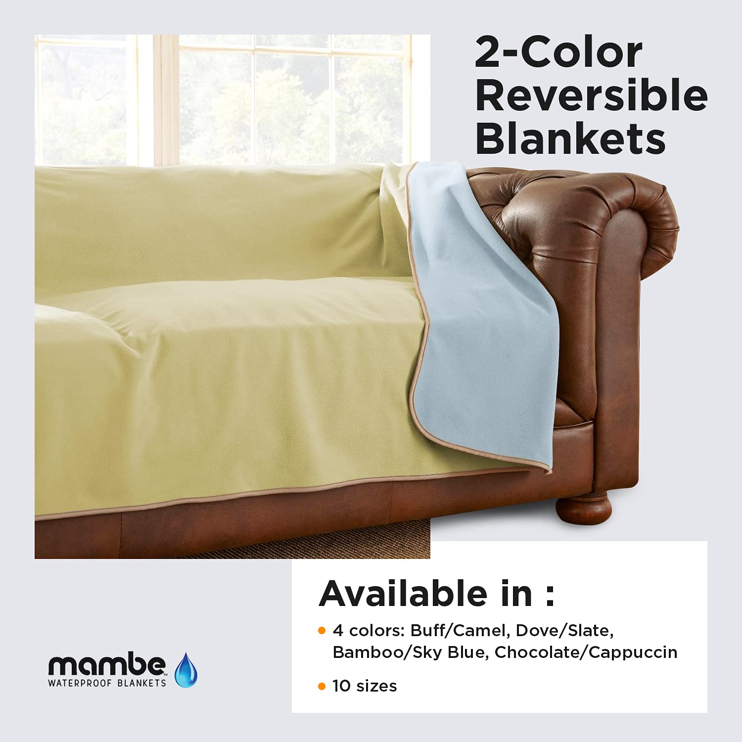 Mambe 100% Waterproof Queen Size Furniture Cover 90