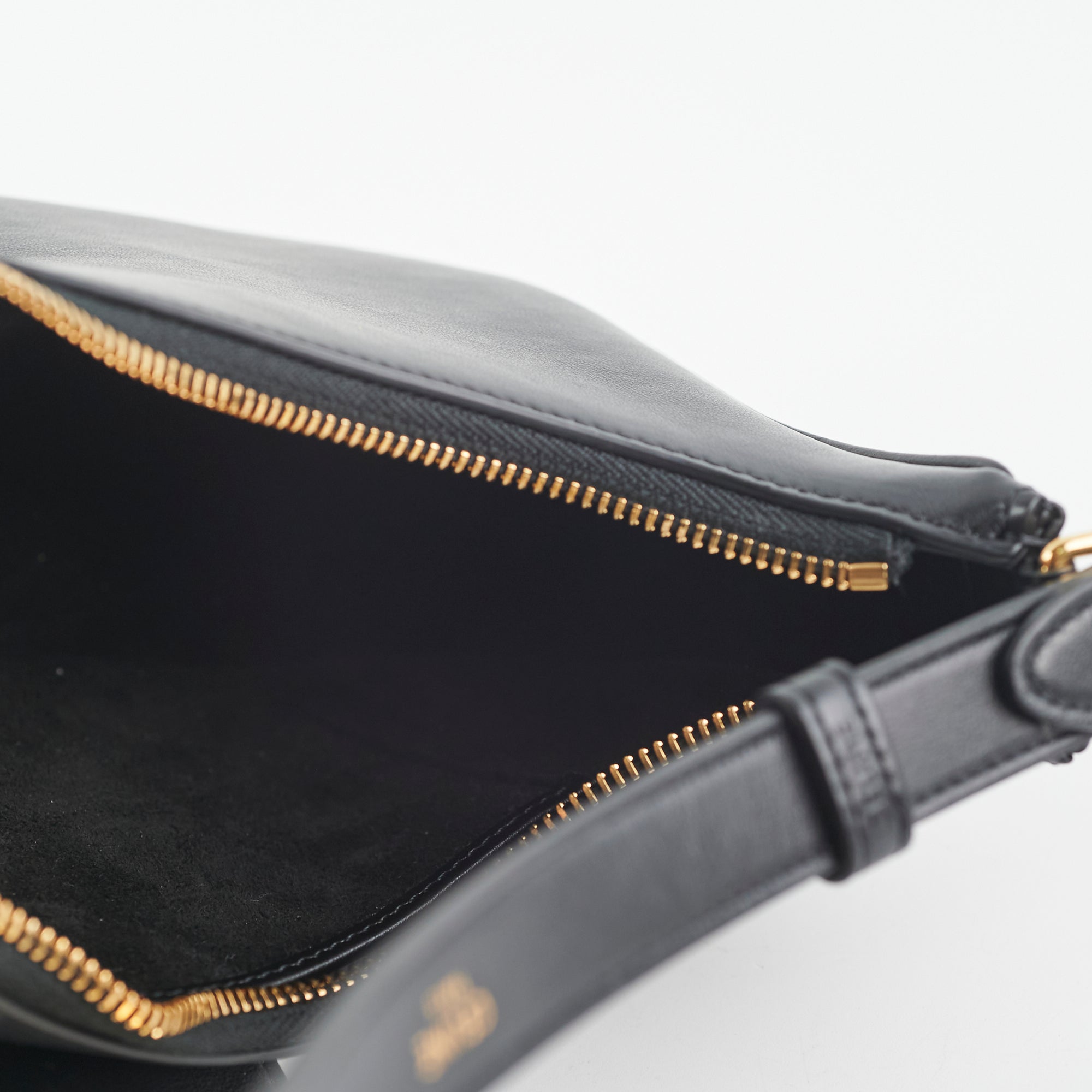Celine Triomphe Black Calfskin Shoulder Bag for Women | Luxury Leather Handbag | Fashionable Crossbody Purse for Work, Travel & Evening Events