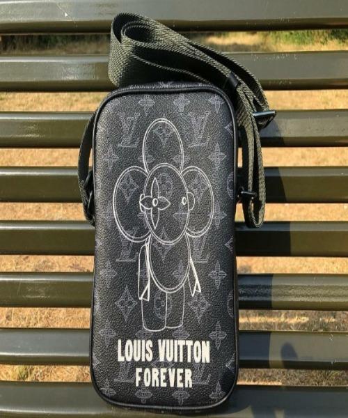 Louis Vuitton LV Danube PM Crossbody Bag Monogram Eclipse Canvas - Stylish & Durable for Work, Travel & Everyday Use