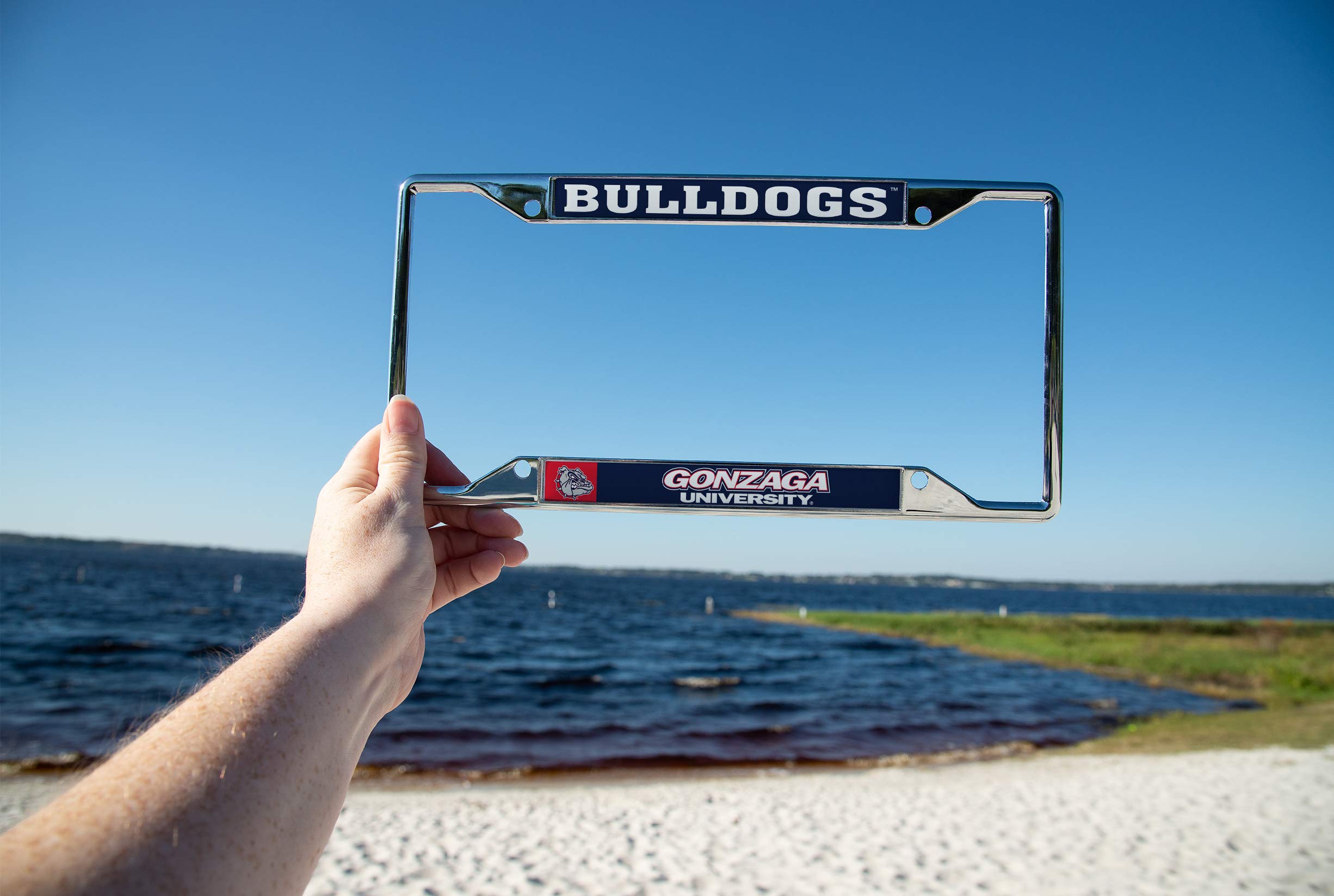 Desert Cactus Gonzaga University Bulldogs GU Zags Metal License Plate Frame - Car Accessories for Front or Rear Bumper - Perfect for Alumni, Fans & Game Day Spirit