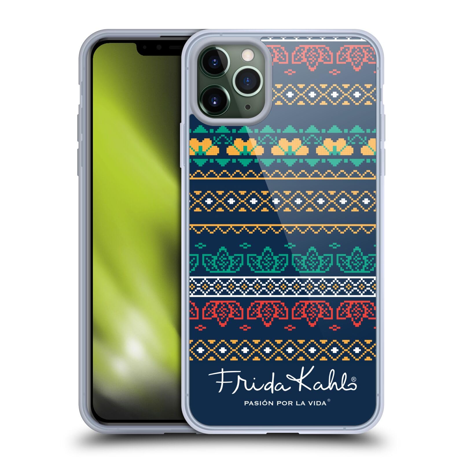 Frida Kahlo Officially Licensed iPhone 11 Pro Max Case - Vibrant Ethnic Coyoacan Pattern Soft Gel Cover | Perfect for Art Lovers, Unique Gift & Everyday Protection