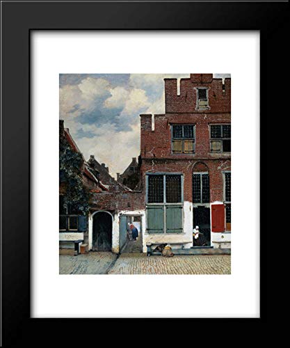 Johannes Vermeer 'The Little Street' 15x18 Framed Art Print - Delft Houses Landscape Painting - Perfect for Living Room, Bedroom & Office Decor