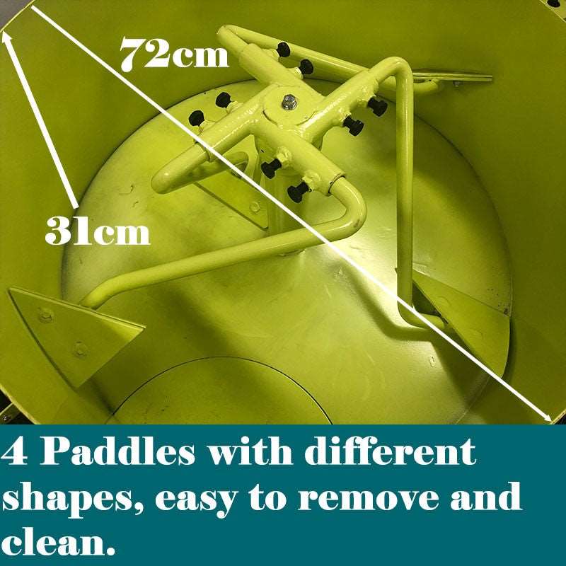 Forestwest 120L Pan Mortar Mixer 2200W Heavy Duty Commercial Concrete Mixer - Ideal for Construction Sites, DIY Projects & Large-Scale Mixing Jobs