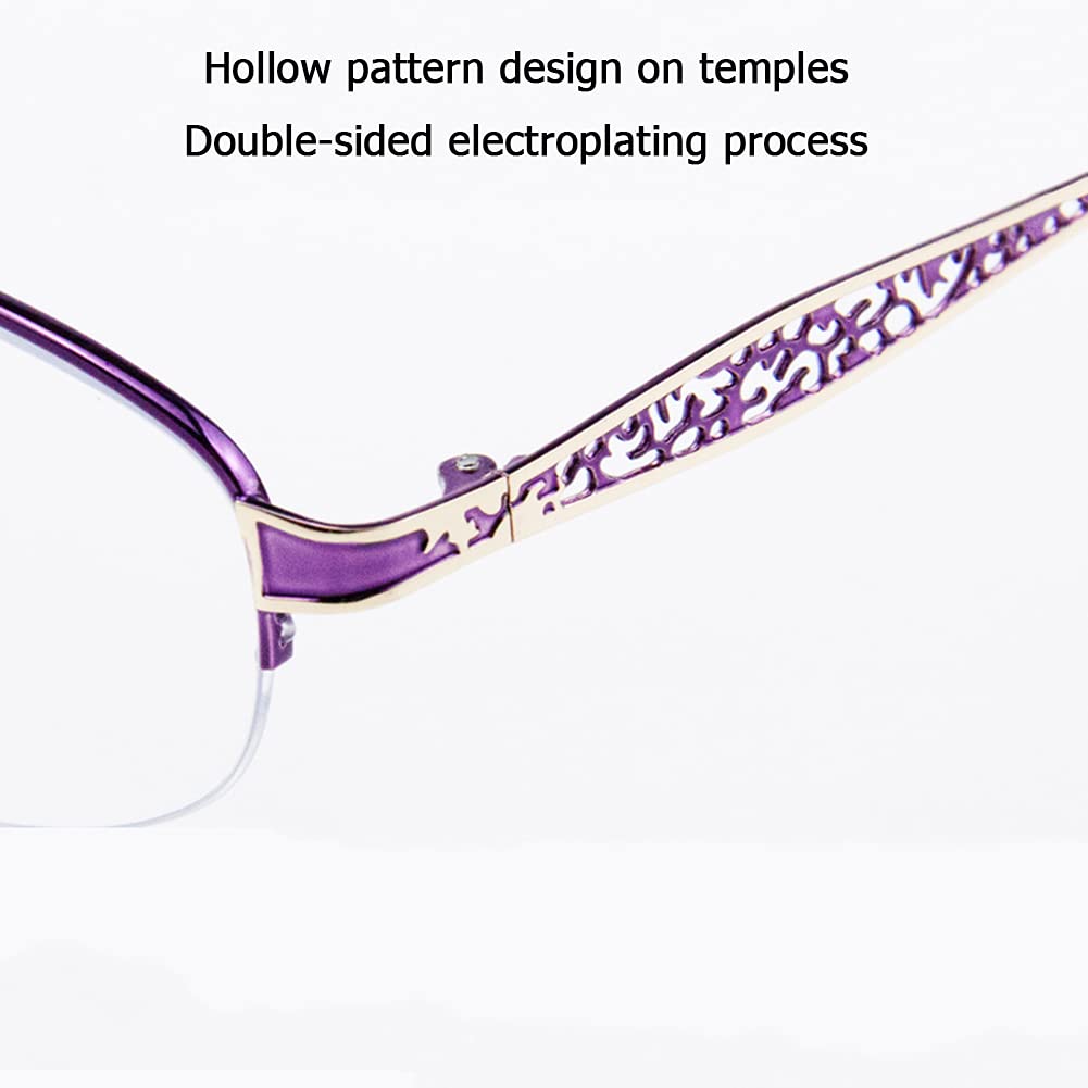 Blue Light Blocking Reading Glasses for Women & Men - Anti Glare Computer Glasses with Spring Hinges - Reduce Eye Strain for Work, Gaming & Screen Time