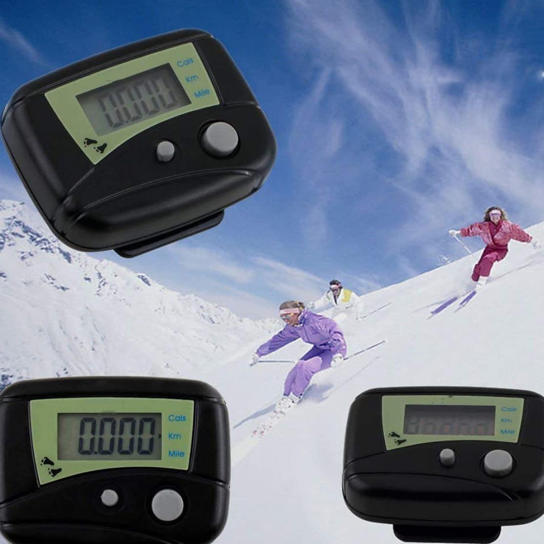 Mini Pedometer - Accurate Step Counter with Calorie Tracker for Walking & Running