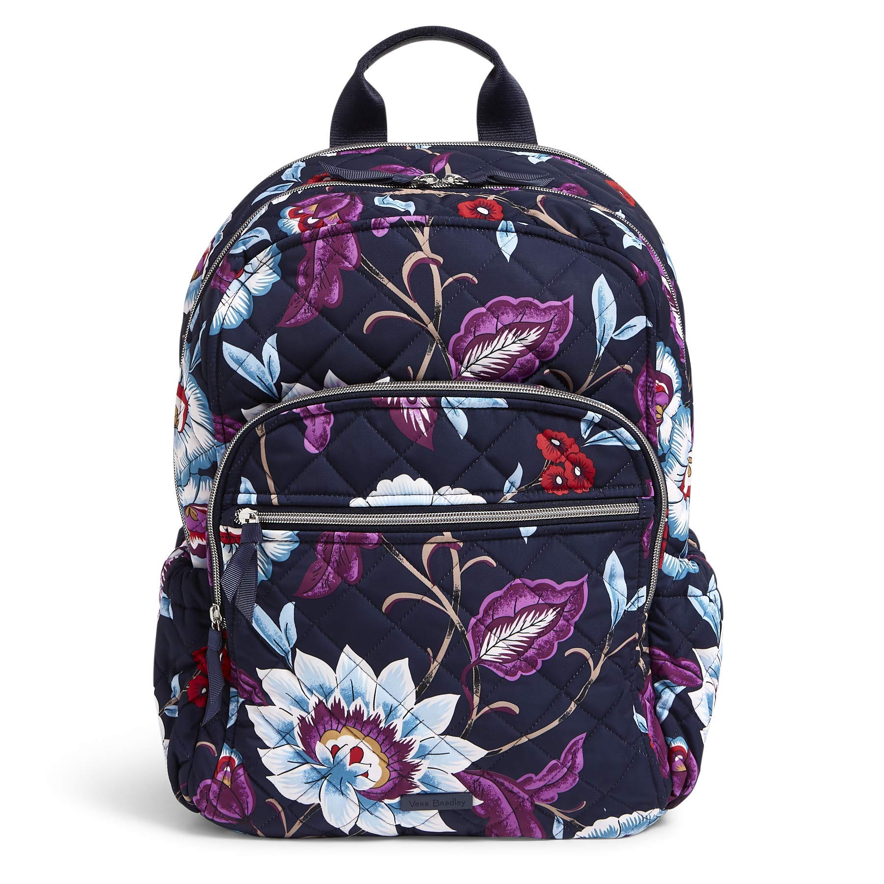 Vera Bradley Performance Twill Campus Backpack - Lightweight Durable School Backpack for College Students, Perfect for Laptops, Books & Everyday Use | Stylish & Functional Backpack for School, Work & Travel