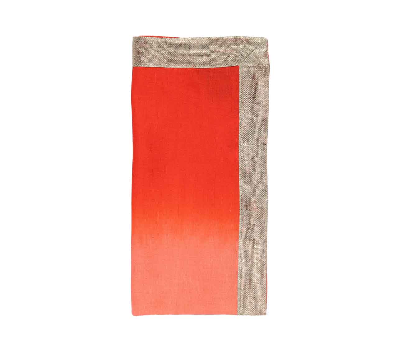 Elegant Dip Dye Napkins Set of 4 - Warm Earth Tones Cotton Table Linens for Dinner Parties & Home Decor