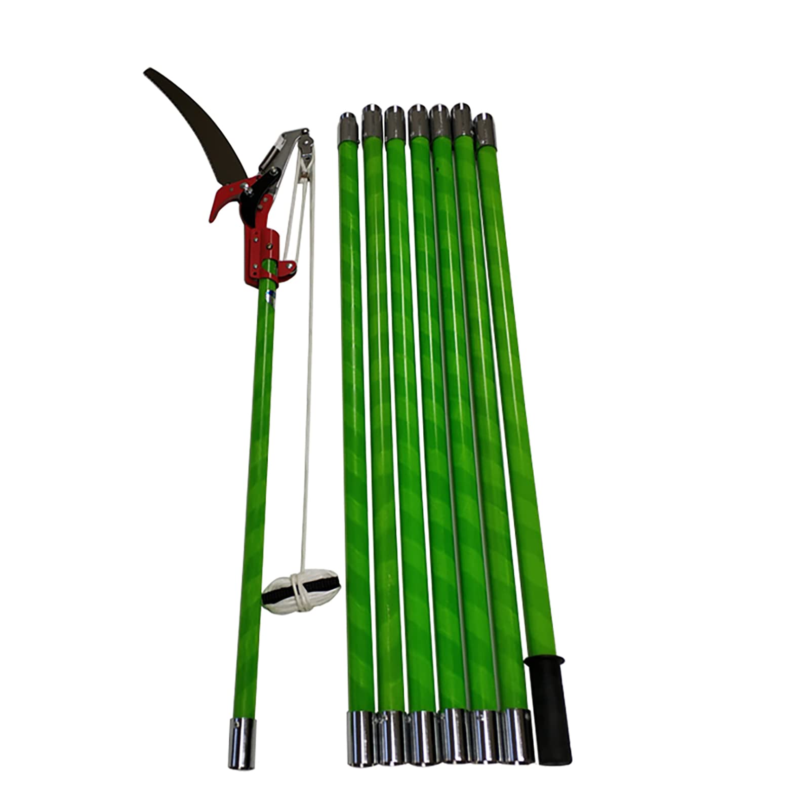 26FT Tree Pole Pruner with 8-Piece Extension - Professional Saw Trimmer Shear Cutter for Coconut & Palm Branches - Perfect for Garden Pruning, Landscaping & Tree Maintenance