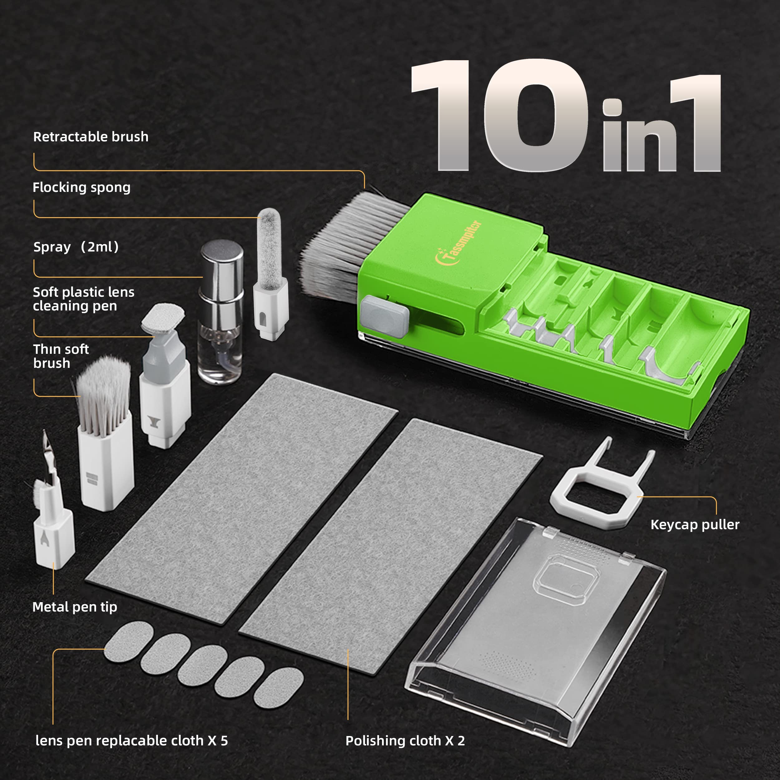 All-in-1 Electronics Cleaning Kit for MacBook, iPad, iPhone & Devices | Laptop Screen Keyboard Cleaner with Brush Tool | Safe for Computer, TV, Camera Lens | Perfect for Home, Office & Travel Use