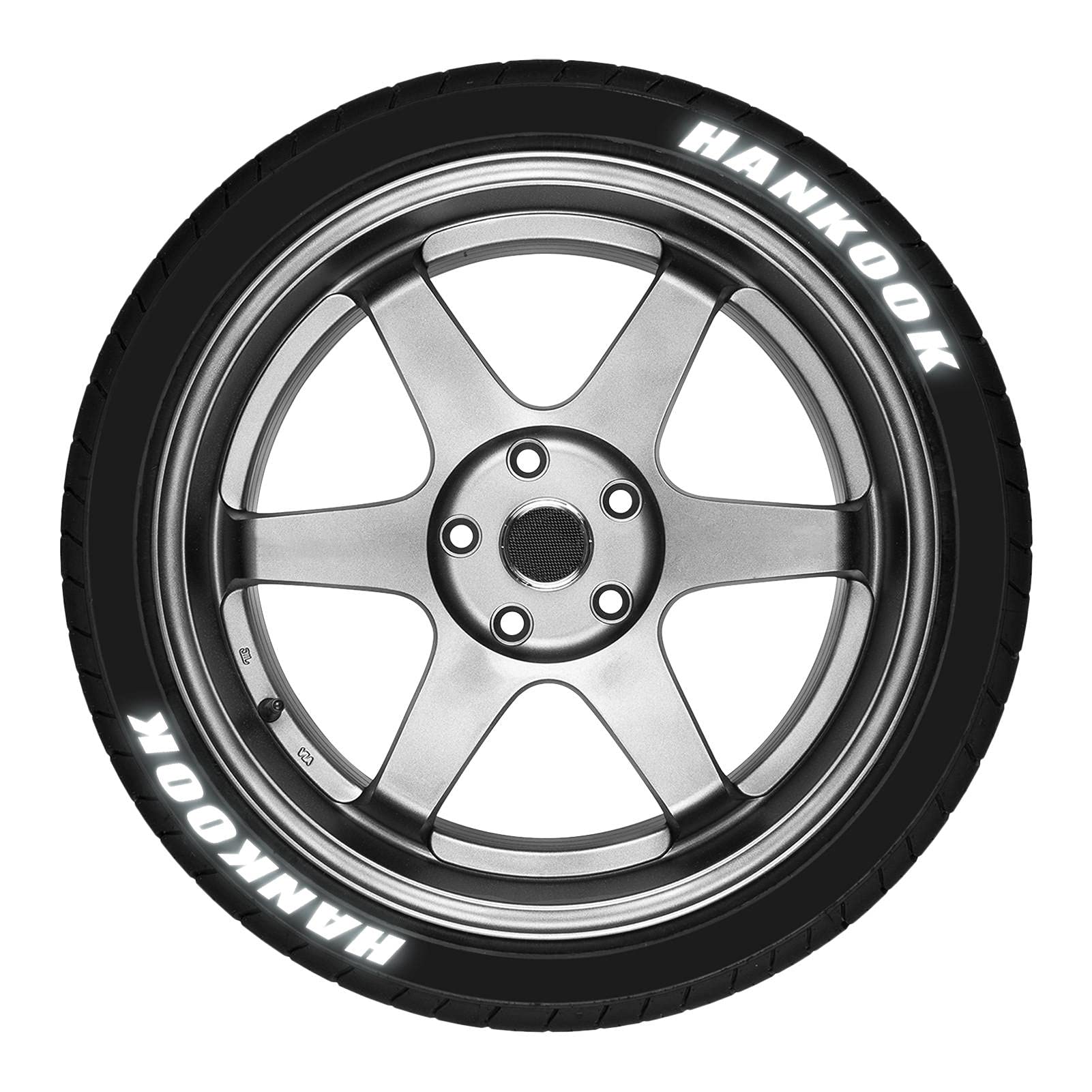 8 Sets Reflective Car Tire Decals - Permanent 3D Wheel Letter Pasters for Personalized Auto & Motorcycle Customization, Ideal for Night Driving and Off-Road Adventures