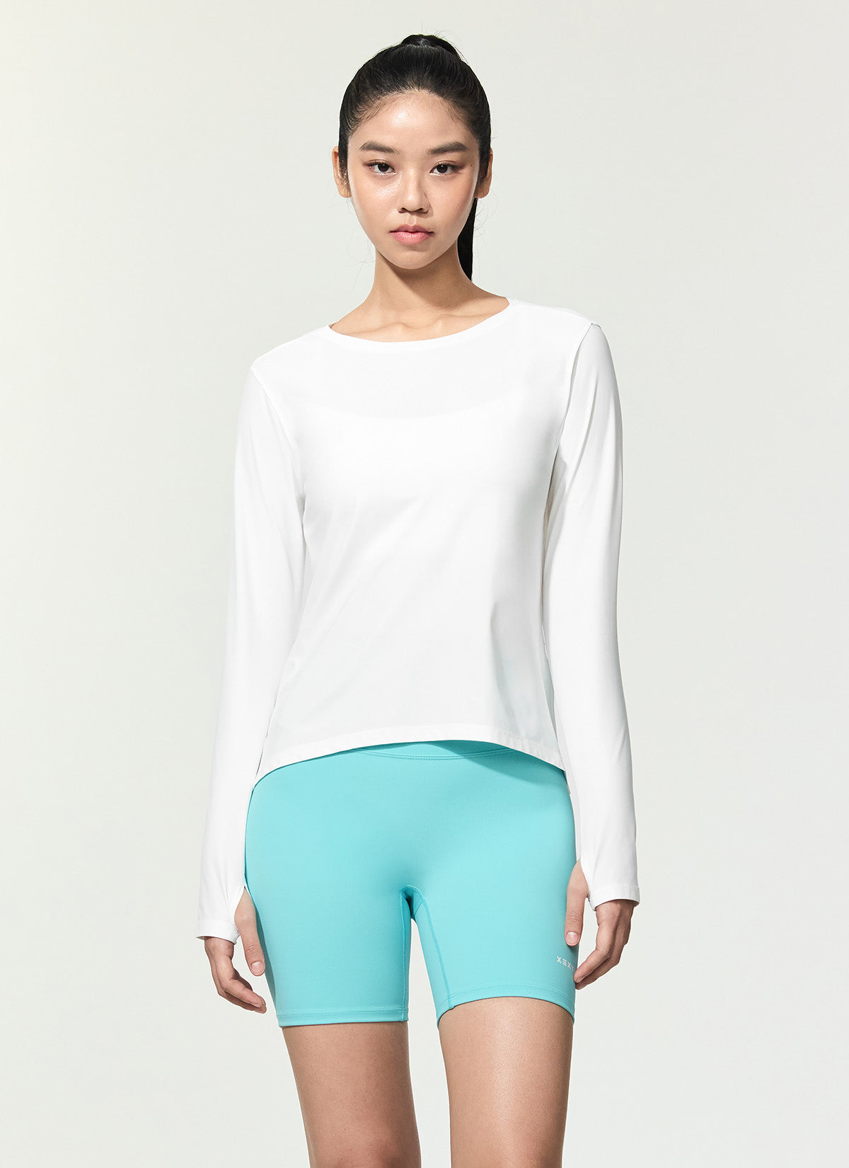 Breathable Cooling Tricot Boat Neck Long Sleeve Shirt for Women - Perfect for Yoga, Running & Summer Outdoor Activities