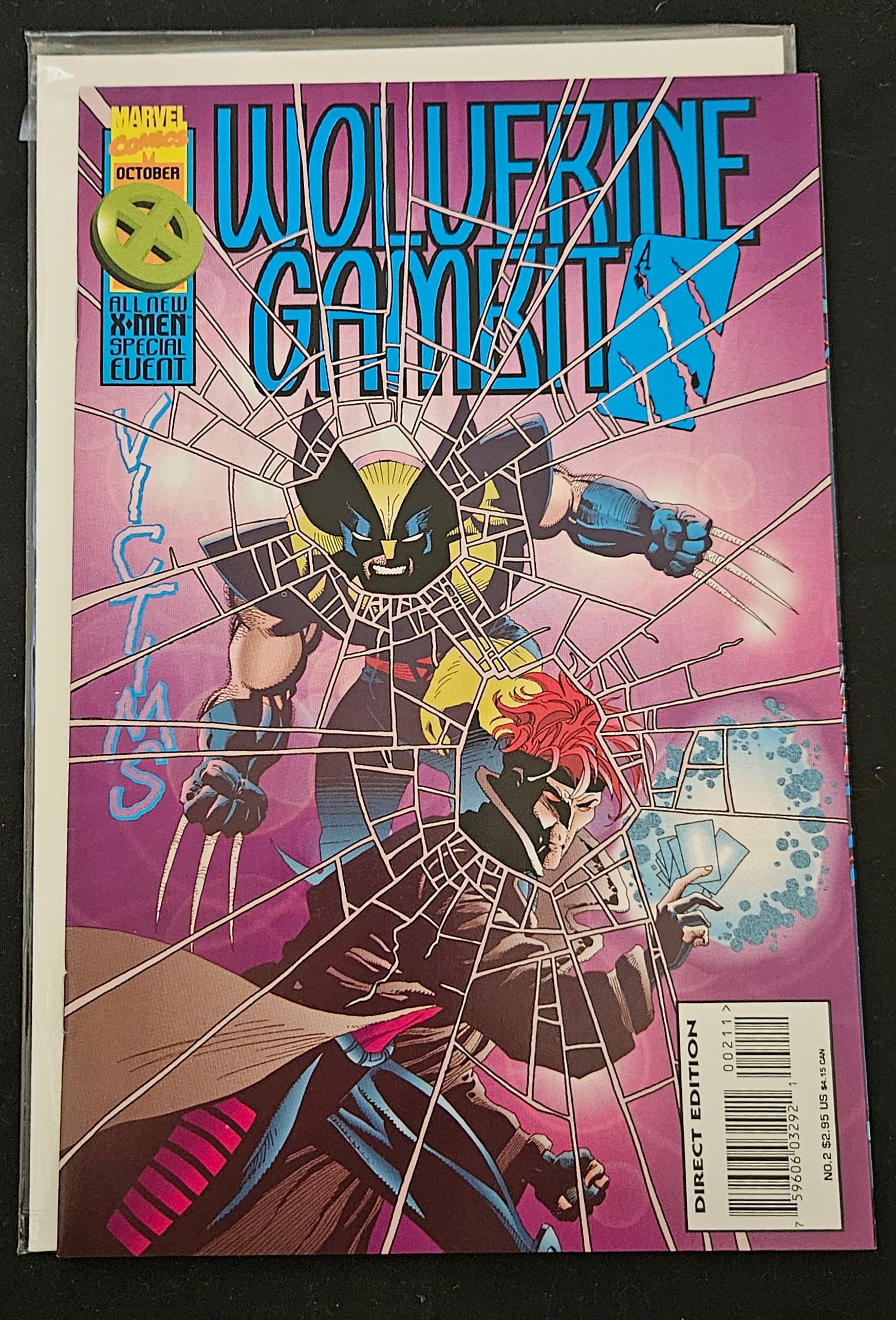 Wolverine & Gambit Comic Book #2 of 4 | Marvel Comics | October 1995 | Collectible Vintage Comic for Marvel Fans & Comic Book Collectors