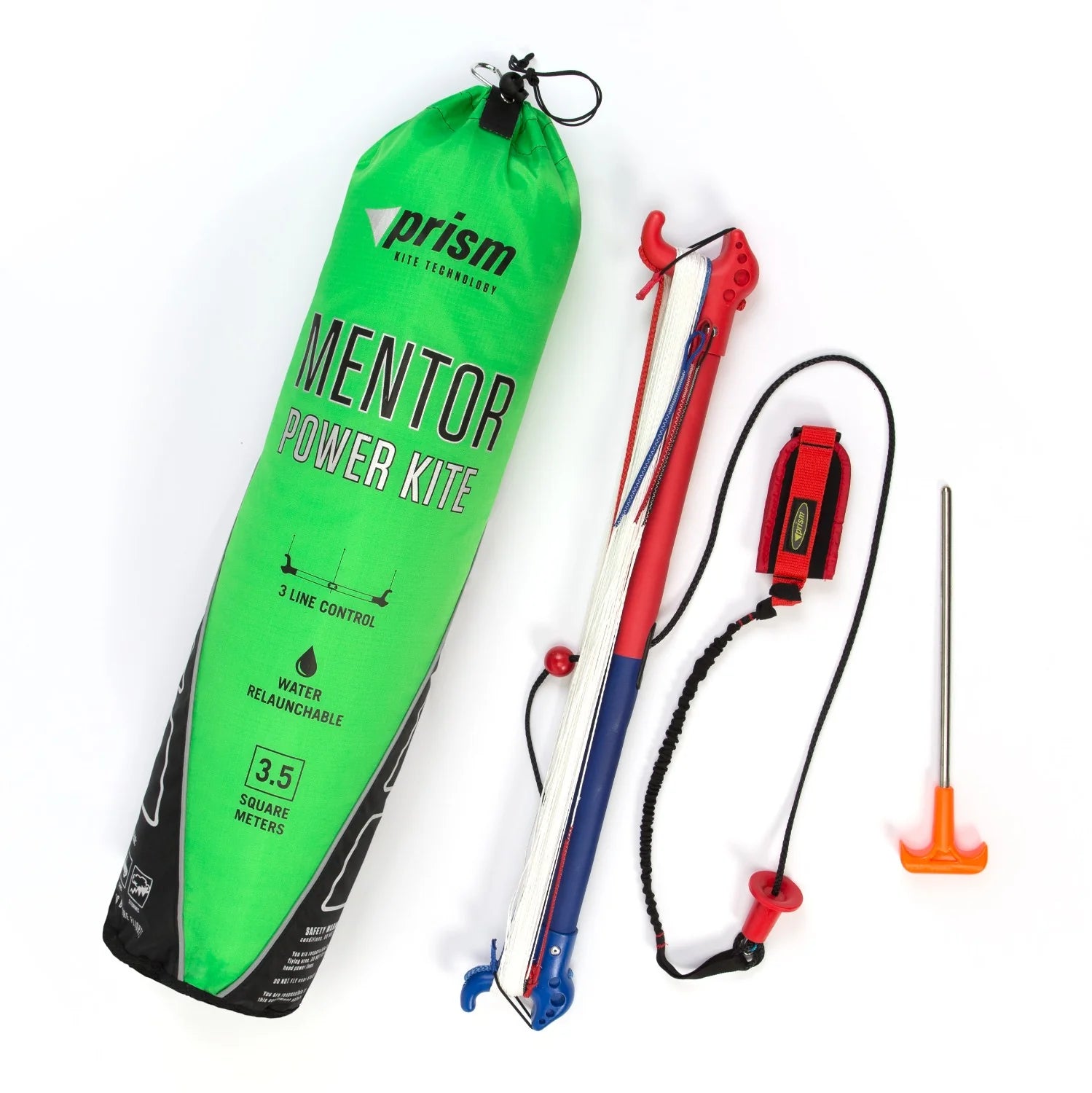 Prism Mentor 3.5 Power Kite - Best Stunt Kite for Beginners & Adults - Durable Outdoor Sport Kite for Beach, Park & Windy Day Activities