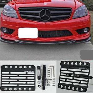 Mercedes W205 License Plate Mounting Kit - Compatible with 2015-2019 C Class - Front Bumper Relocation Bracket - Perfect for Car Enthusiasts & Customization