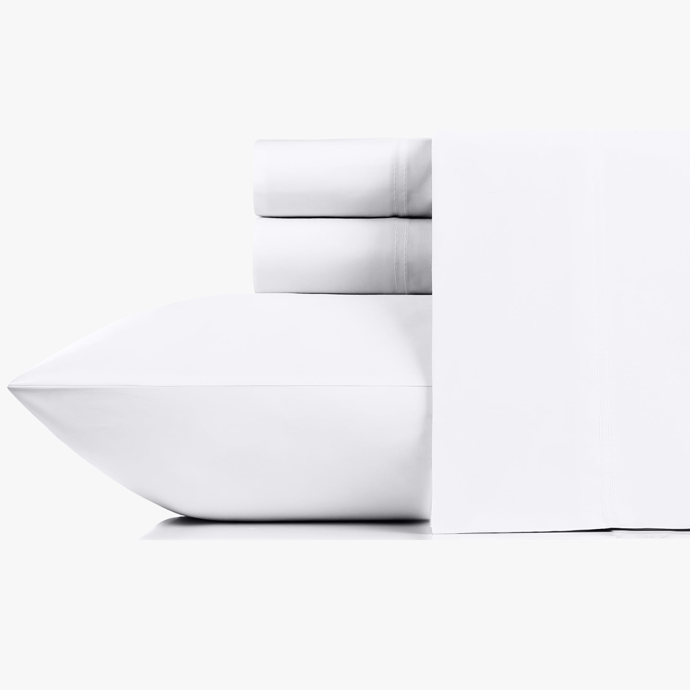 California Design Den Luxury 800 Thread Count 100% Cotton Queen Size Bed Sheet Set - Hotel Quality Cooling & Ultra Soft Bedding with Deep Pocket Fitted Sheet (White) - Perfect for Home, Hotel & Guest Room Comfort