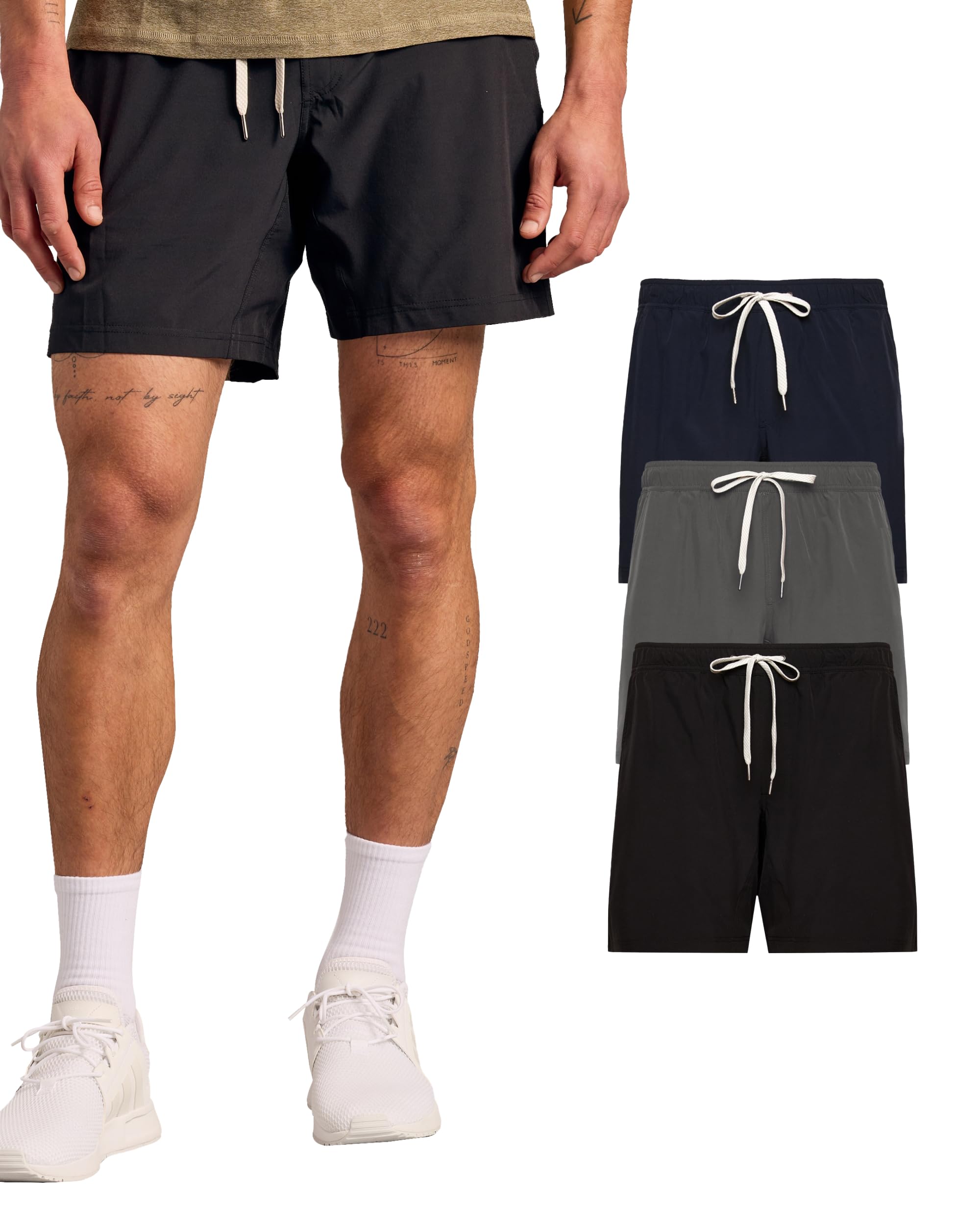 True Classic Men's Gym Shorts with Liner - Quick-Dry Fleece Athletic Workout Shorts with Pockets - Perfect for Running, Training & Casual Wear