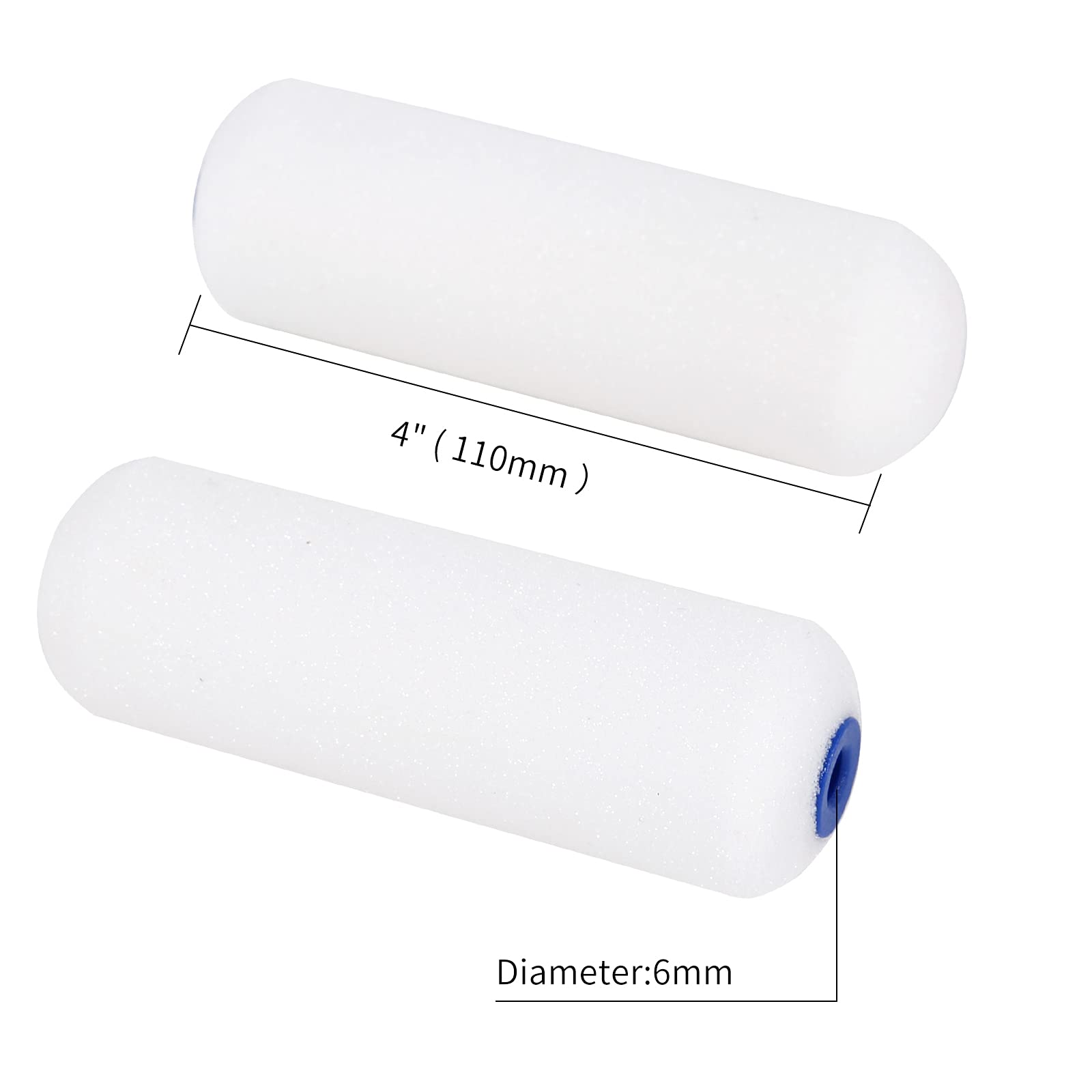 Premium 4 Inch Foam Paint Roller 10-Pack - High Density Small Paint Rollers for Smooth Walls, Cabinets & DIY Projects - Mister Rui Professional Painting Tools for Home Renovation & Crafting