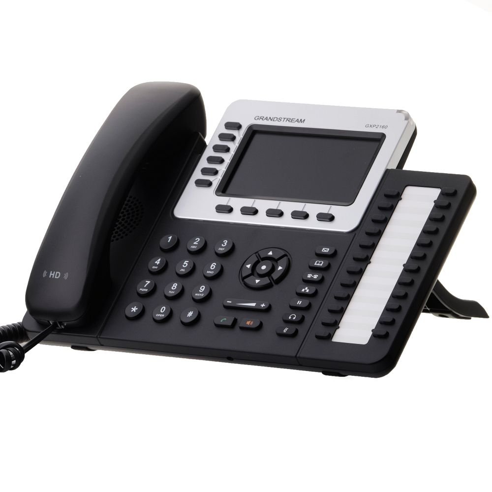 Grandstream GXP2160 IP Phone - 6 Lines & 6 SIP Accounts, 4.3-Inch Color LCD Display, Dual Gigabit Ethernet Ports with PoE - Ideal for Office VoIP Communication & Business Phone Systems
