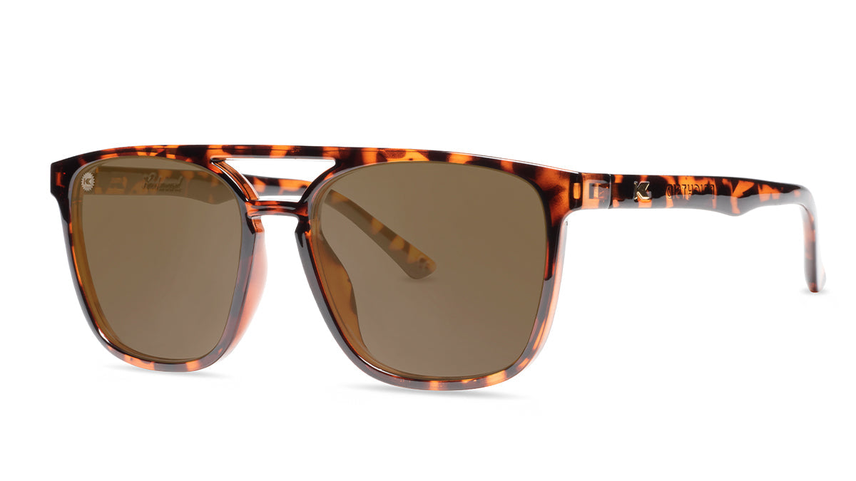 Brightsides Glossy Tortoise Shell & Amber Sunglasses - Stylish UV Protection Shades for Women & Men | Perfect for Beach, Driving & Outdoor Activities