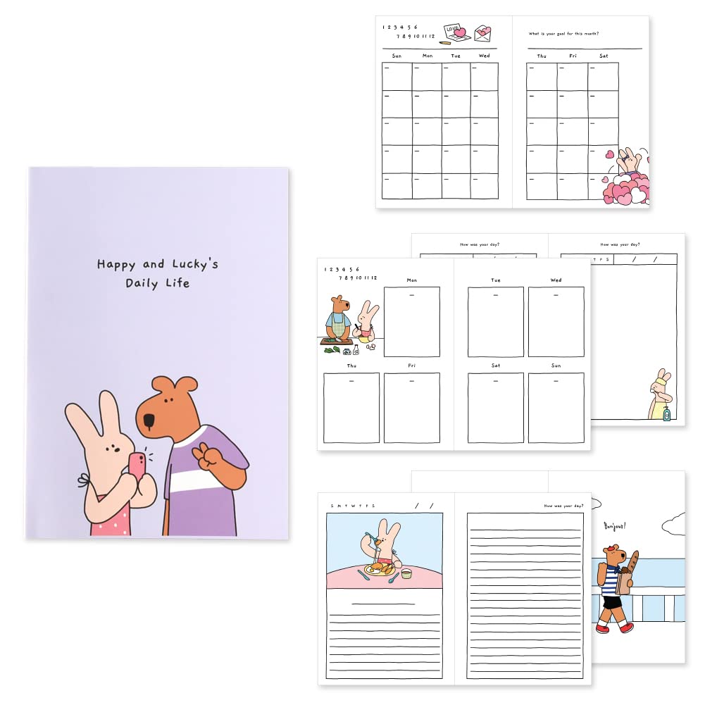 Monolike Happy & Lucky 6-Month Academic Planner - Weekly & Monthly Selfie Diary Organizer for Students & Professionals | Perfect for School, Work & Personal Scheduling