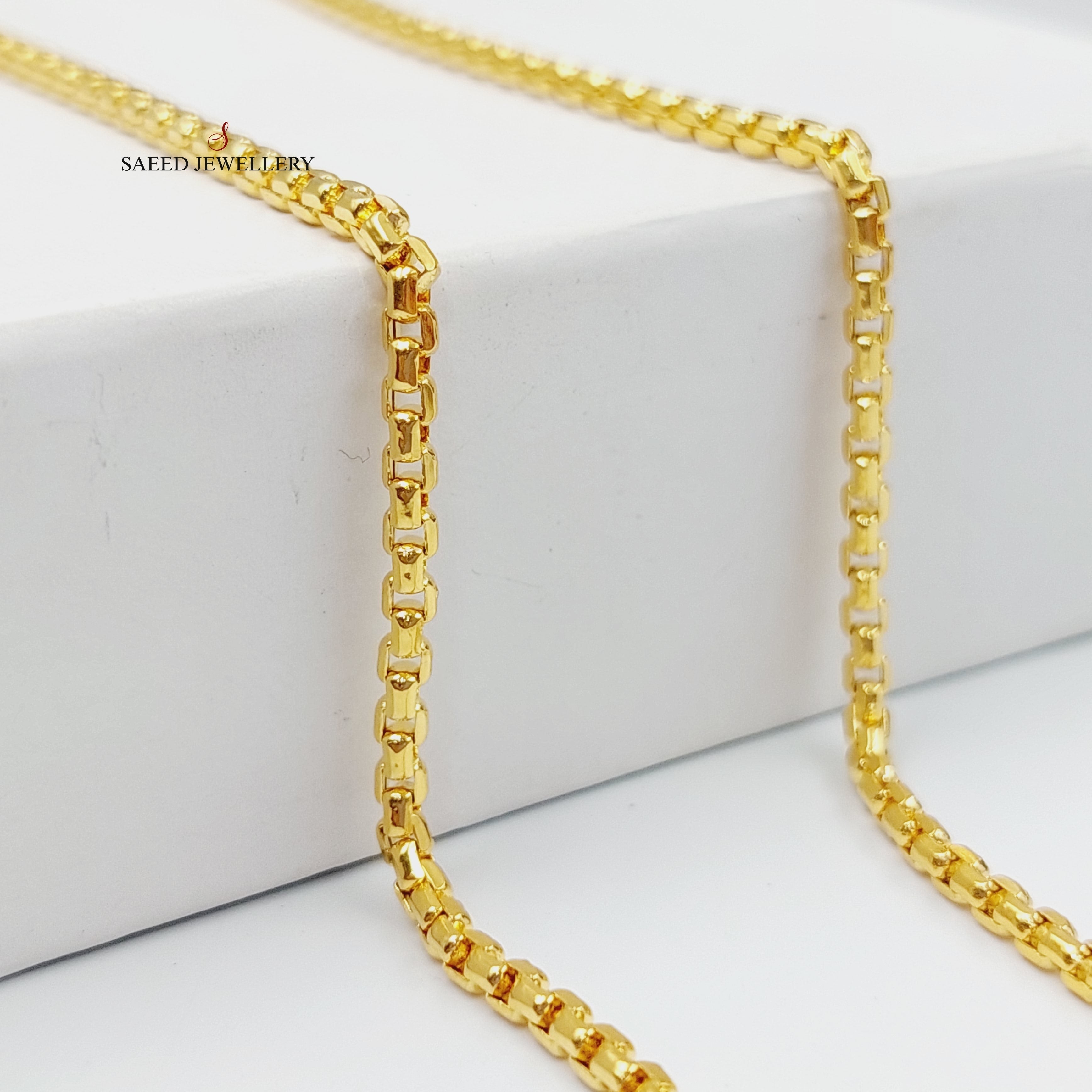 2.5mm Box Chain Necklace 50cm - 18 Inch Gold/Silver Stainless Steel Jewelry for Women & Men - Perfect for Everyday Wear, Gifts & Special Occasions