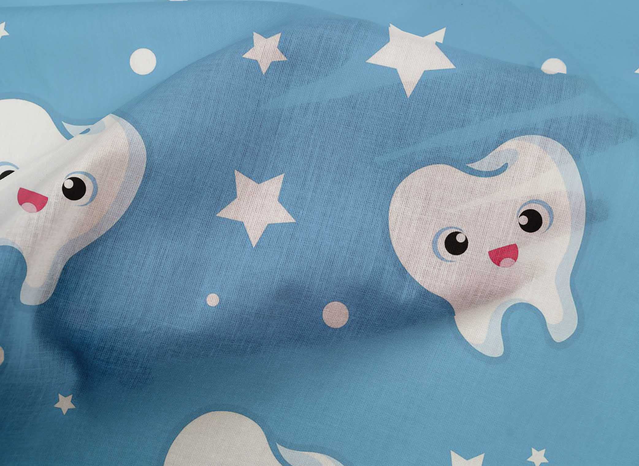 Premium 100% Cotton Poplin Fabric - Light Blue Printed Craft Material for Sewing, 42 Inches Wide by The Yard | Perfect for DIY Projects, Quilting, Dressmaking & Home Decor