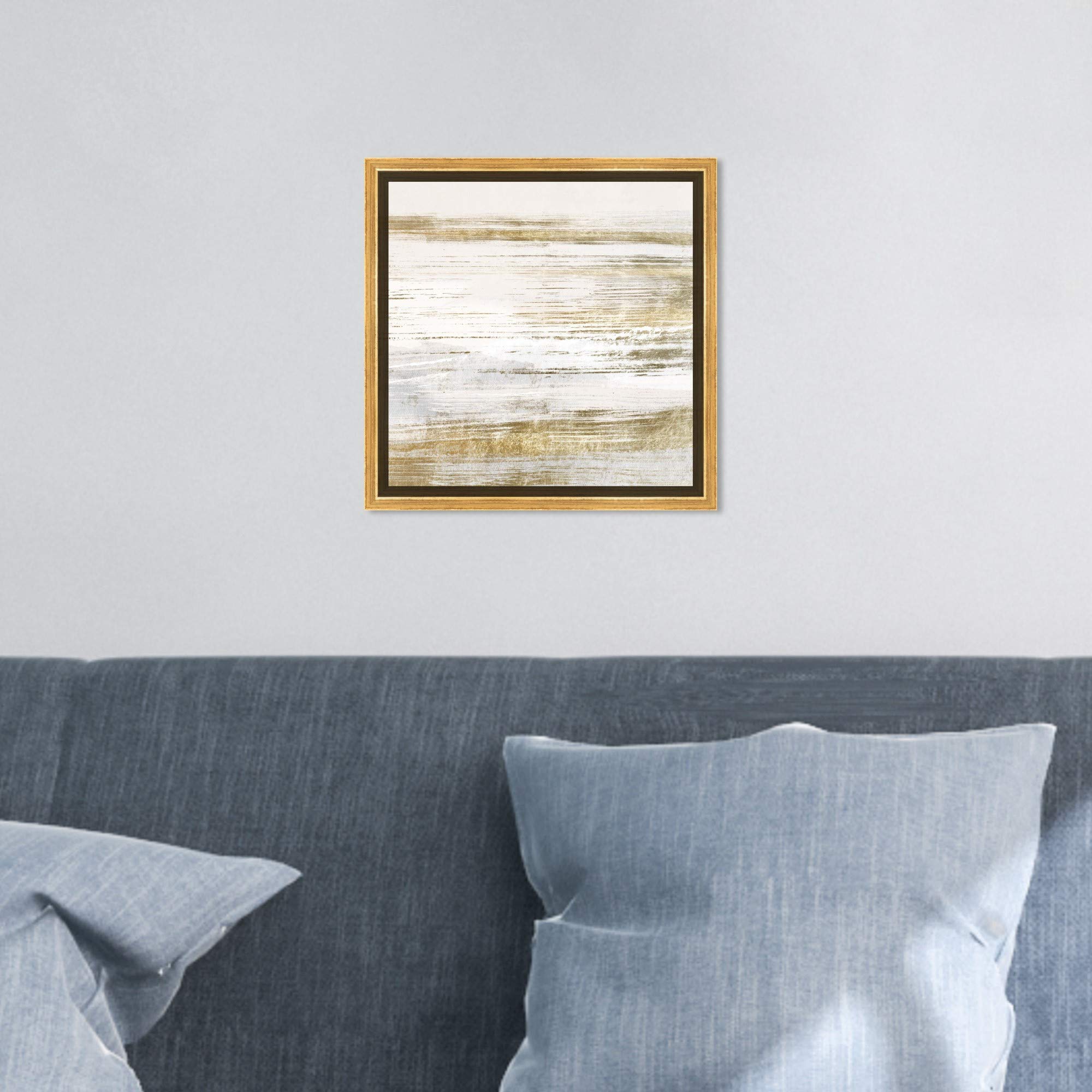 Abstract Wall Art Canvas Prints 'Blush Romance' - 12x12 Inch Gold Framed Painting for Home Decor | Modern Artwork for Living Room, Bedroom & Office | The Oliver Gal Artist Co.