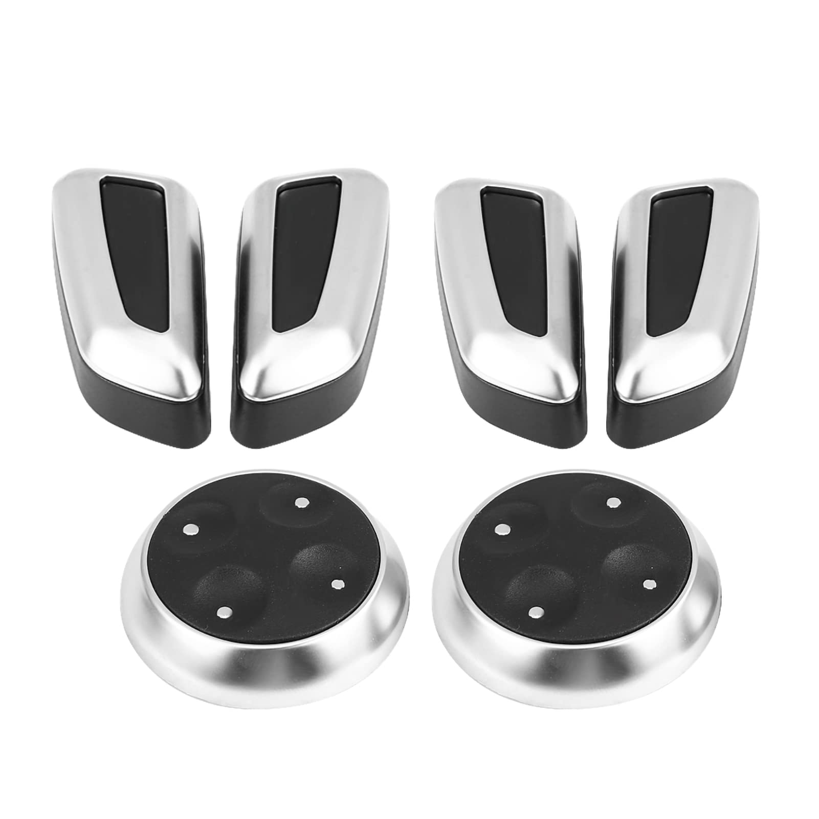 6Pcs Car Seat Adjustment Switch Cover - Seat Knob Button Cover Trim for Side Door & Seat Adjust Buttons - Perfect for Car Interior Upgrade & DIY Repair