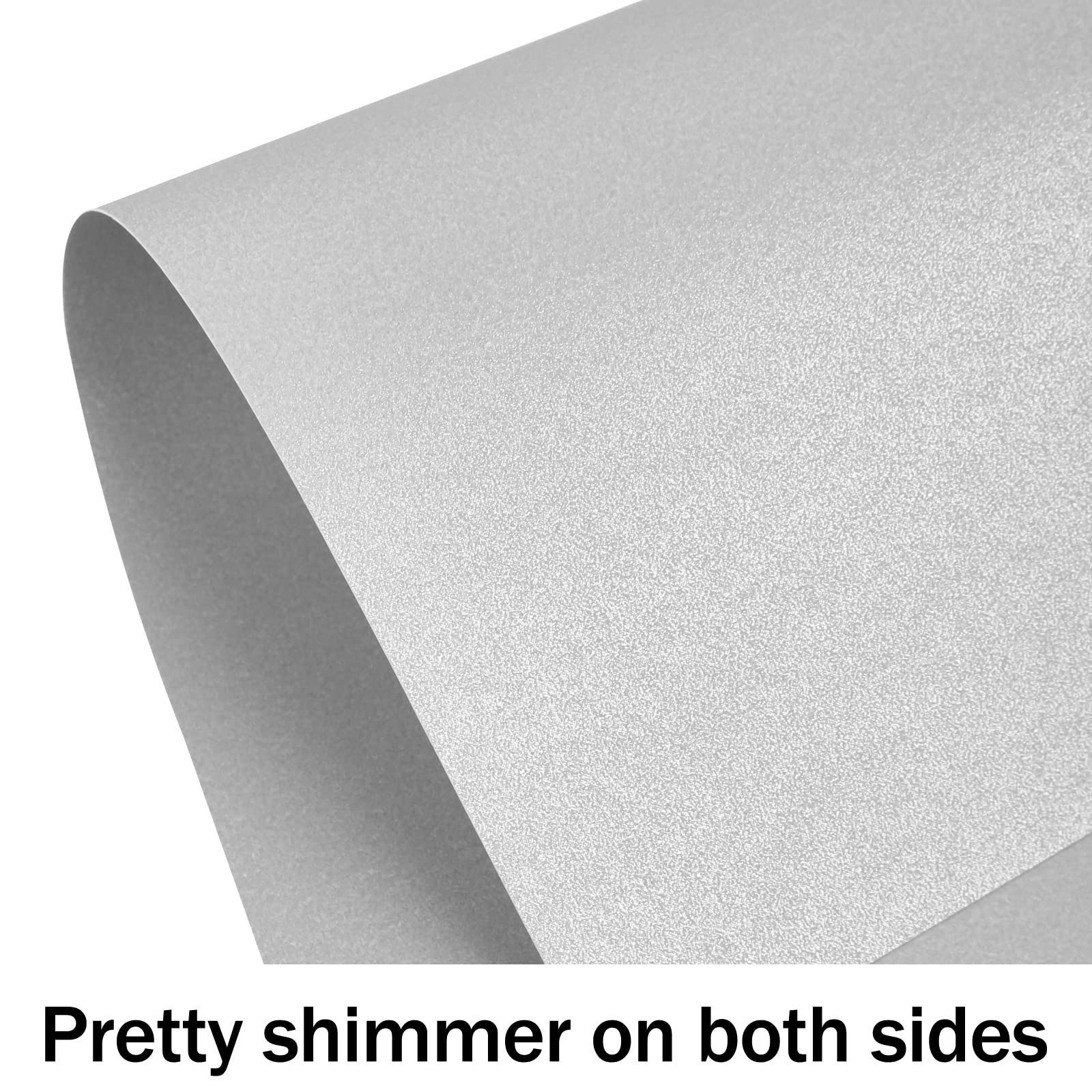 24 Sheets Silver Shimmer Cardstock 8.5 x 11 Inch Metallic Paper - 80lb Premium Cardstock for Invitations, DIY Cards, Scrapbooking & Craft Projects - Perfect for Weddings, Graduations & Party Decorations