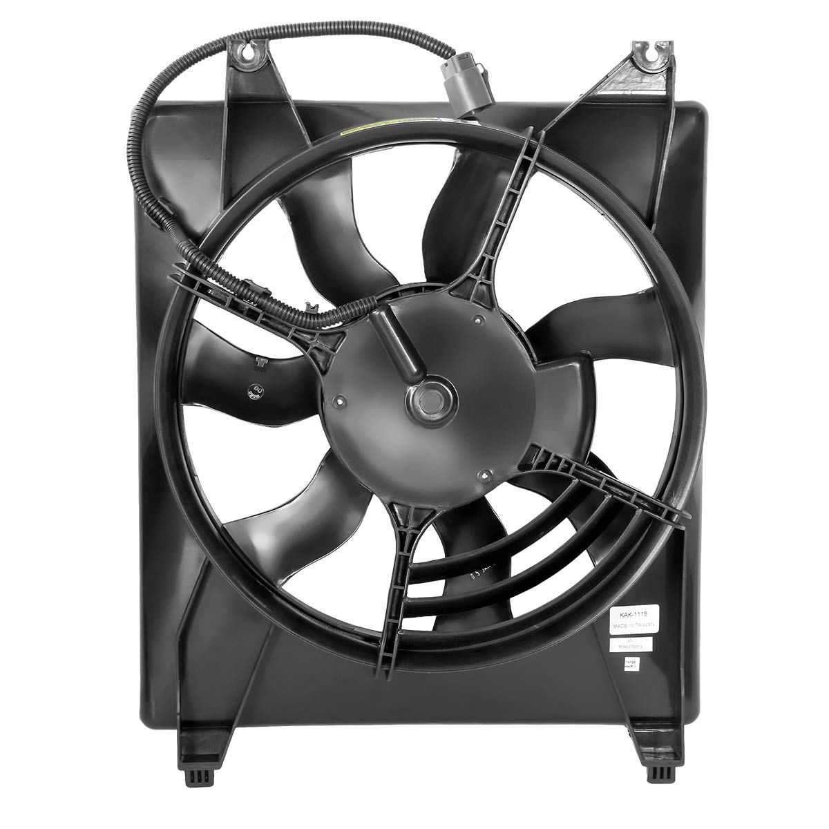 DNA MOTORING OEM-RF-0037 High Performance Radiator Cooling Fan Assembly - Direct Replacement for 07-08 Hyundai Entourage & 06-10 Kia Sedona - Improved Cooling Efficiency - Black - Perfect for Engine Overheating Prevention & Summer Driving