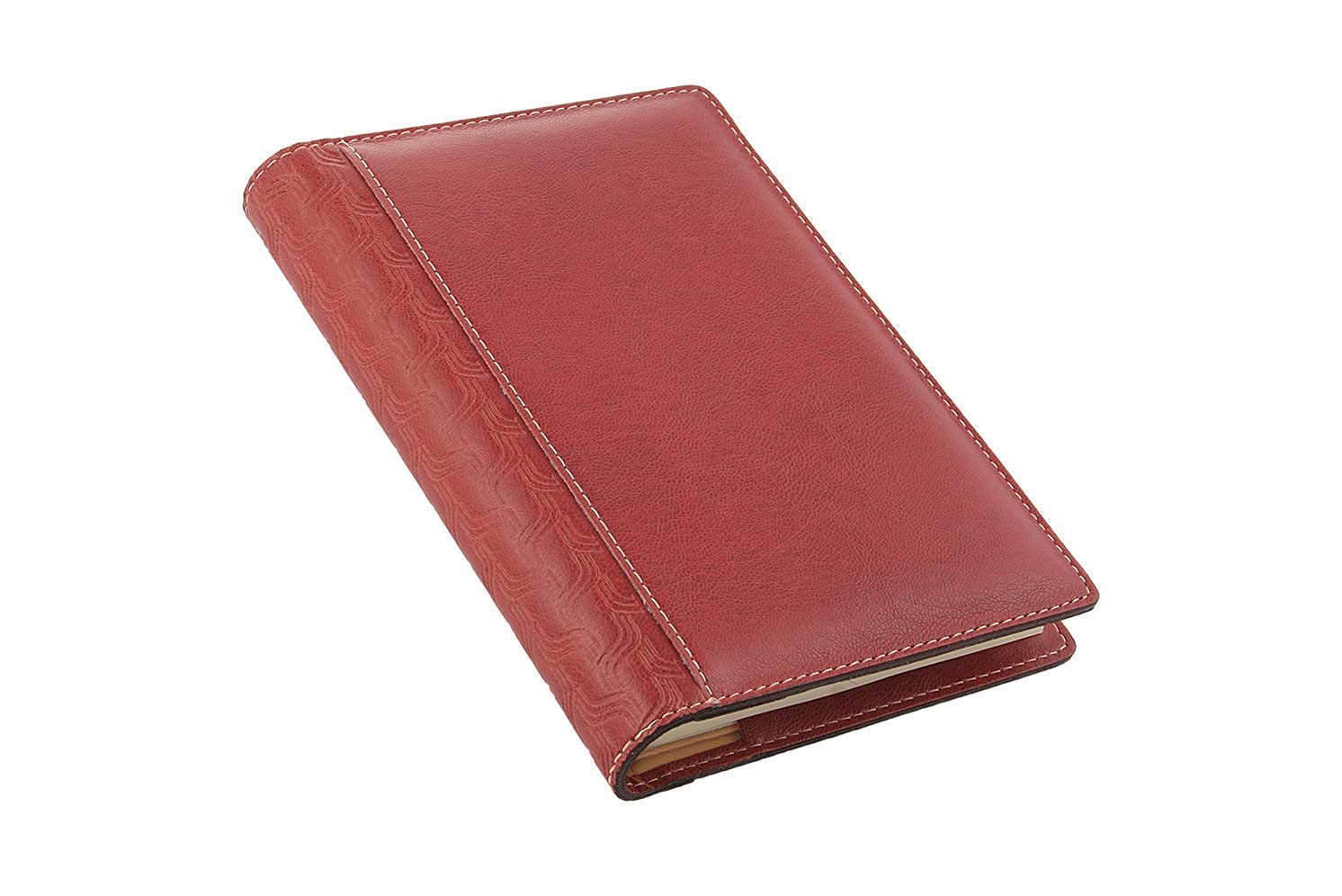 PROGRESSIO 2025 Daily Planner A5 (15 x 21cm) - 12-Month Texas Edition Lined Notebook - Handmade in Italy - Bordeaux Red | Perfect for Work, School & Personal Organization