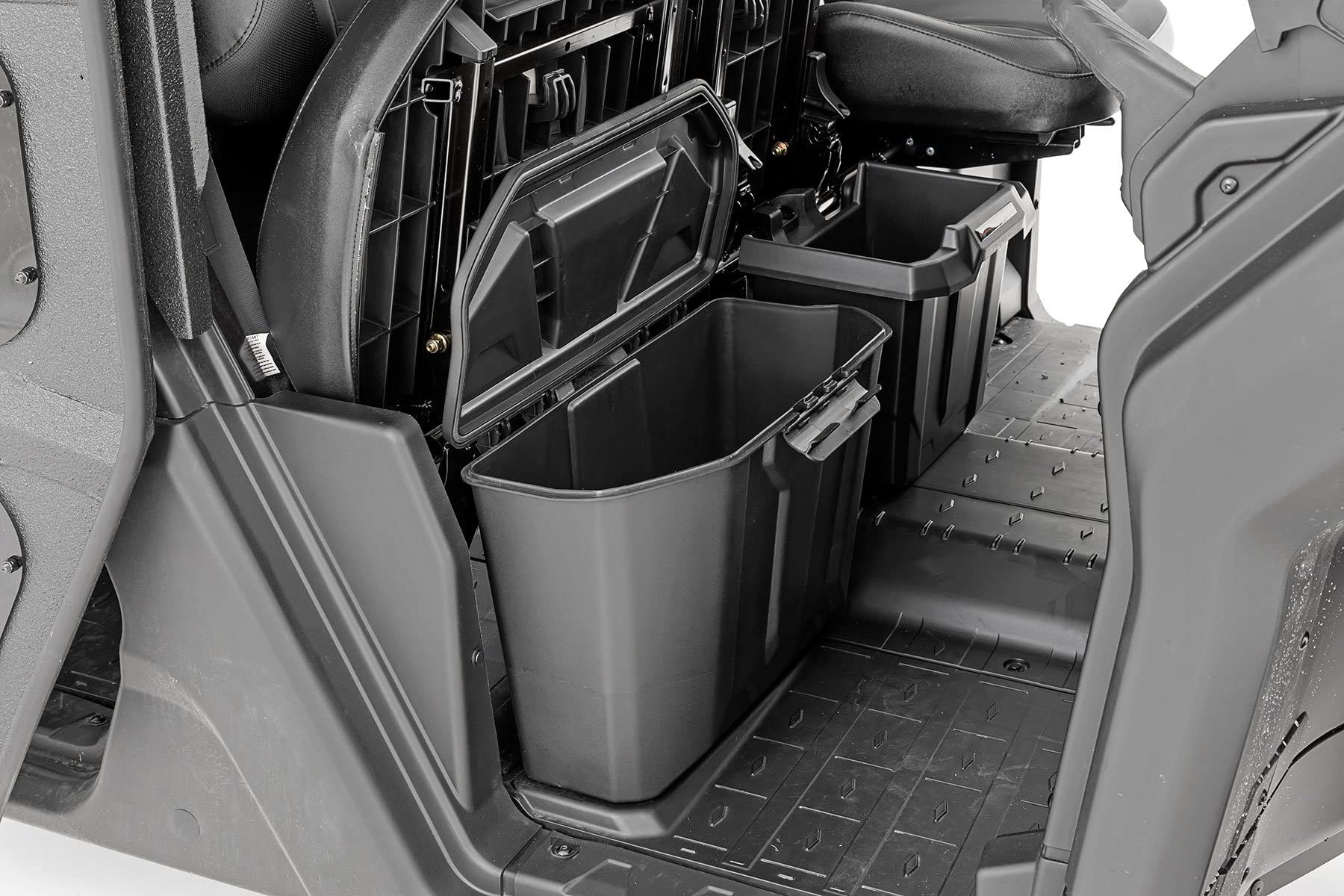 Rough Country Under Passenger Seat Storage Box for Can-Am Defender - 97061 | Durable Vehicle Organizer for Hunting Gear & Tools | Perfect for Off-Road Adventures & Worksite Storage