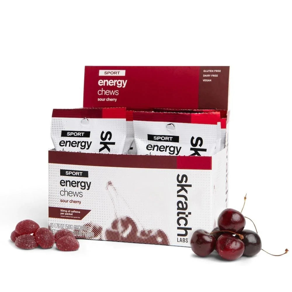 Skratch Labs Sports Energy Chews - Natural Electrolyte Gummies for Endurance Athletes | Pre-Workout & Post-Workout Fuel for Running, Cycling & Gym Training