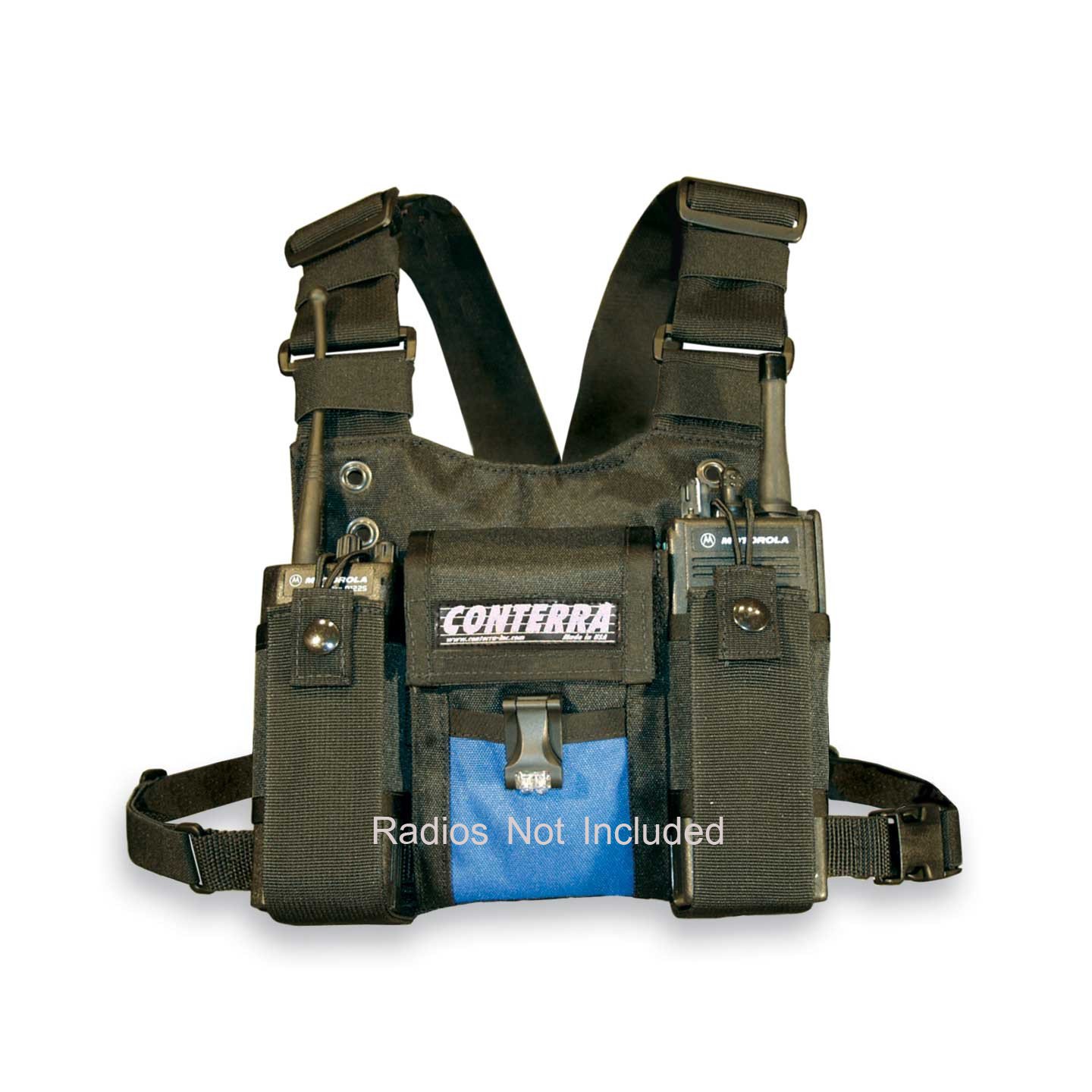 Conterra Double Adjusta-Pro II Radio Chest Harness - Adjustable Tactical Gear for Outdoor, Hiking & Work - Secure Walkie Talkie Holder for Police, Security & Adventure Enthusiasts