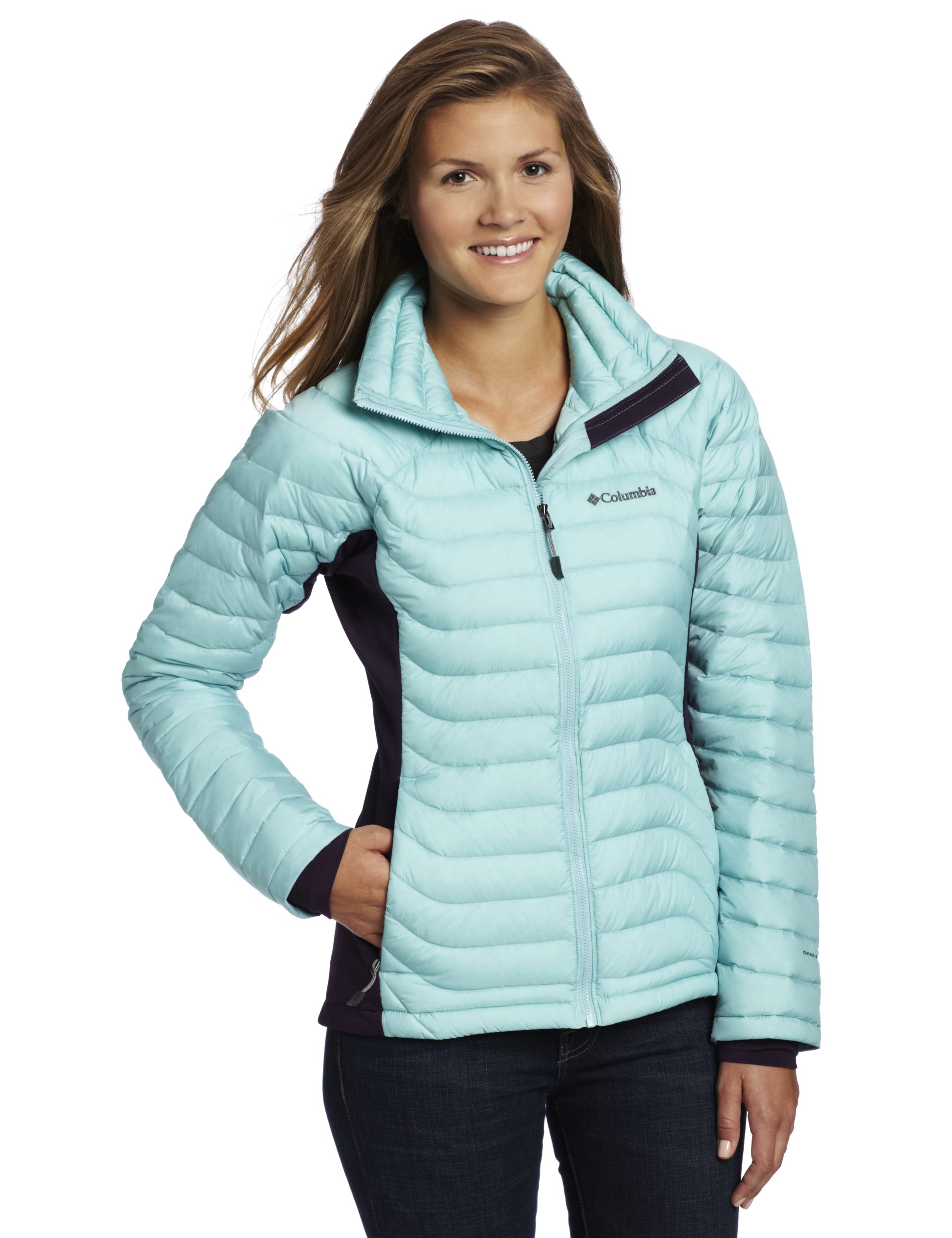 Columbia Women's Powerfly Hybrid Down Jacket - Lightweight Water-Resistant Winter Coat for Hiking, Skiing & Outdoor Activities