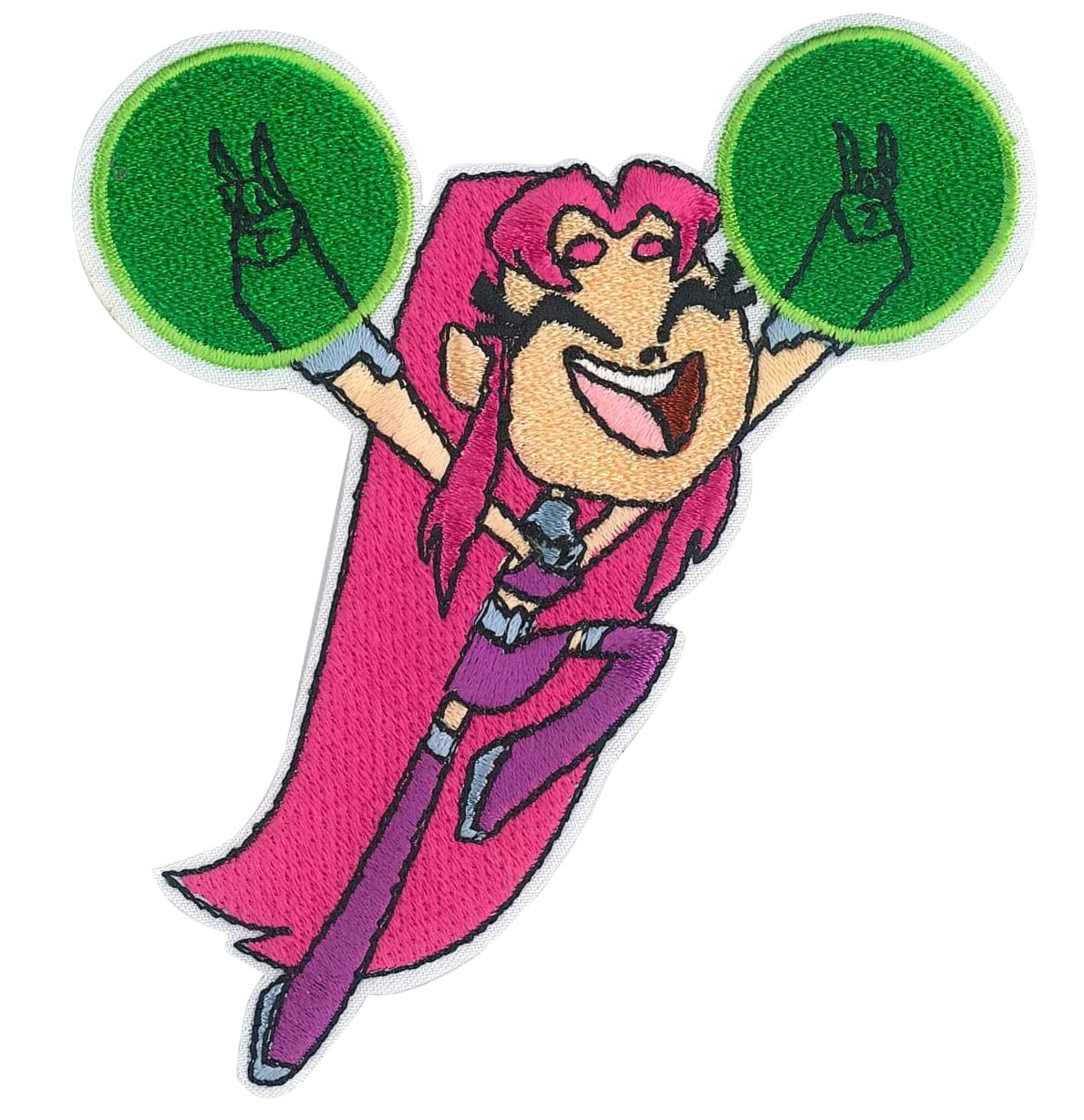 Teen Titans Go Starfire Patch - Green & Pink for Cosplay & DIY