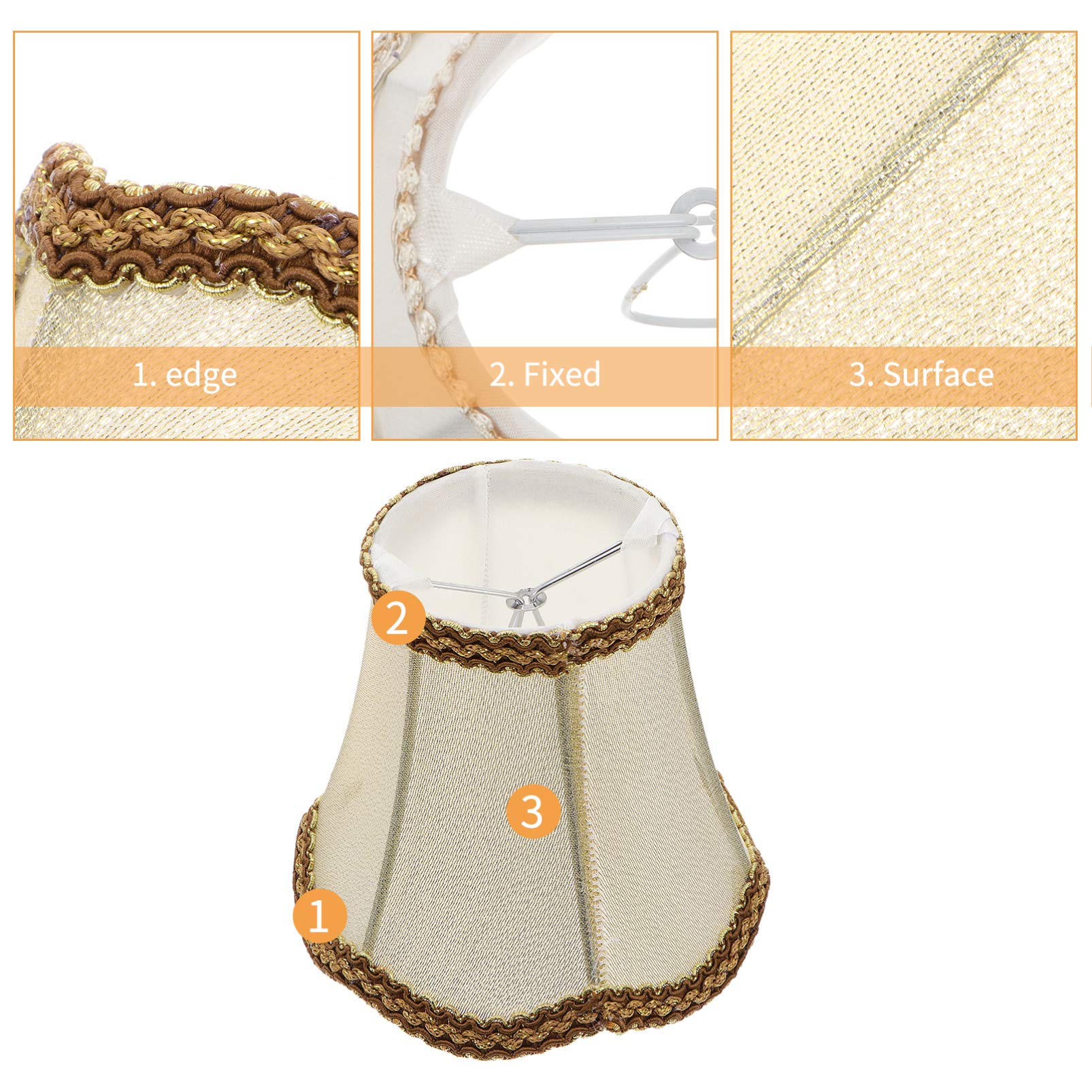 European Style Clip-On Fabric Lamp Shade - Universal Fit for Table Lamps, Floor Lights & Chandeliers - Perfect for Living Room, Bedroom & Office Decor