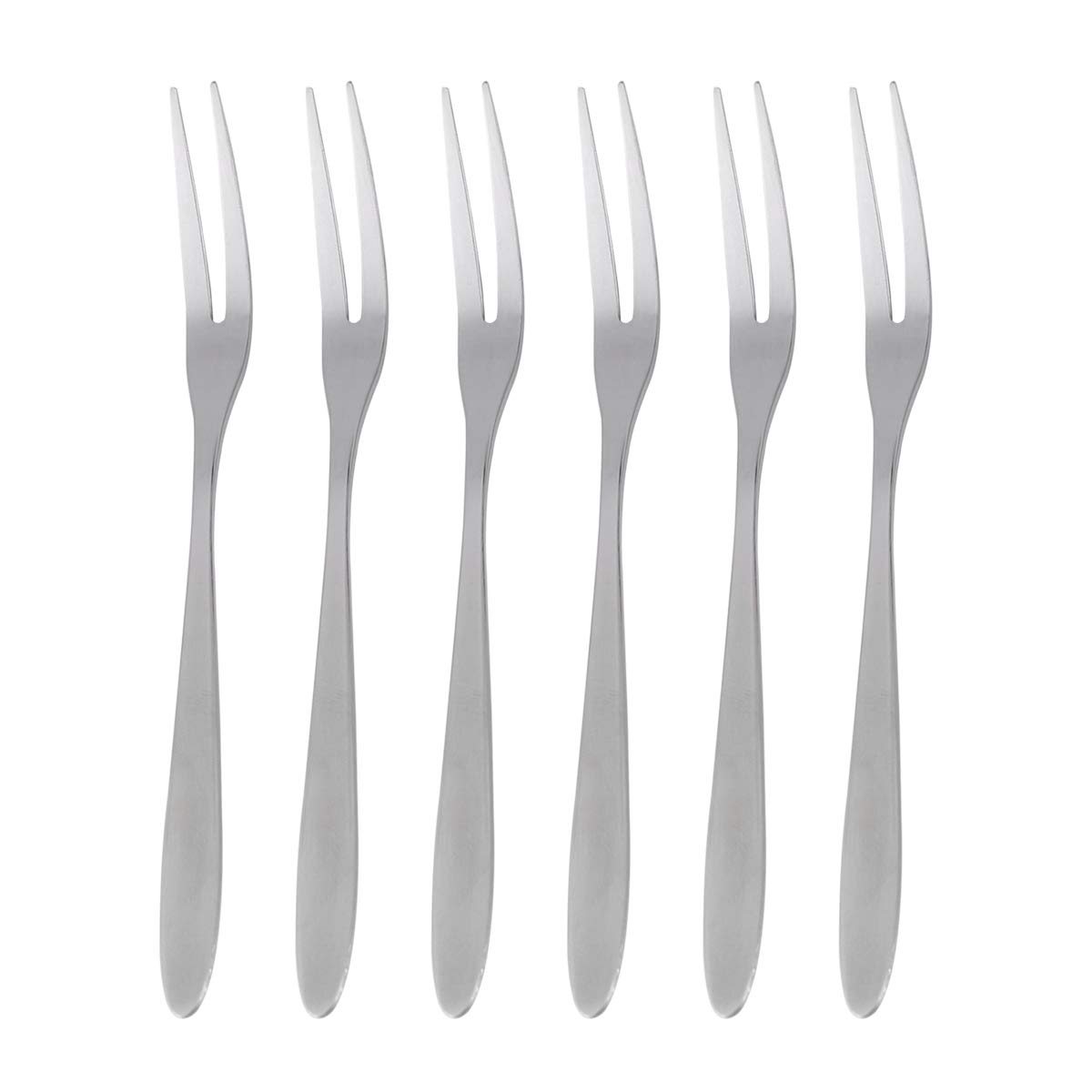 Cabilock 6-Piece Stainless Steel Fruit Forks Set - Elegant Cocktail & Dessert Forks for Parties, Weddings, Picnics - Perfect for Fruits, Cakes, Appetizers & Charcuterie Boards