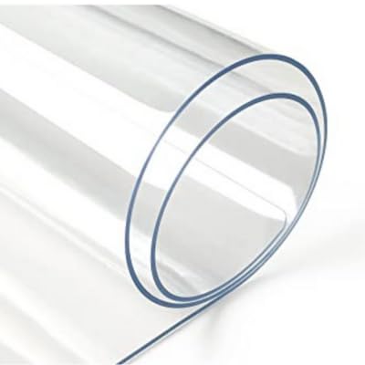 Custom-Cut Oval Clear PVC Vinyl Table Protector - 2mm Thick Scratch & Moisture Resistant Table Cover - 60x42 Inch Personalized Placemat for Dining Tables, Office Desks, and Countertops - Perfect for Home, Restaurant, and Event Use