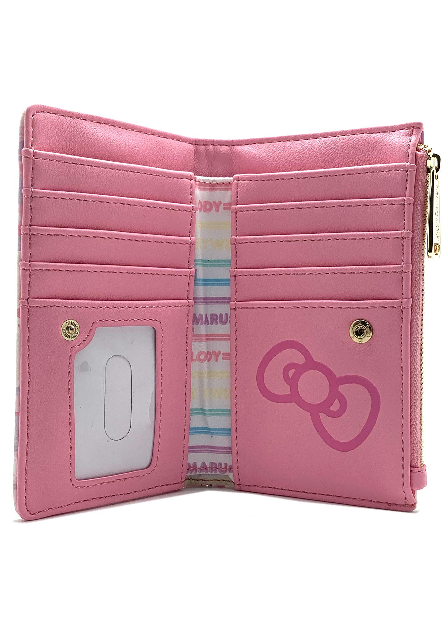 Loungefly Sanrio Hello Kitty Kawaii Faux Leather Wallet for Women - Cute Cartoon Character Crossbody Wallet for Daily Use, Travel & Gift Giving