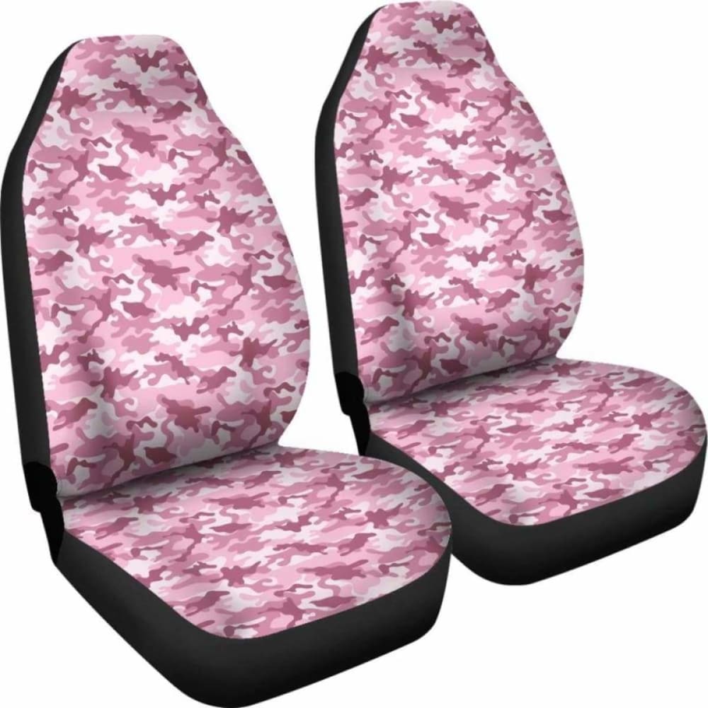 Blush Rose Pink & Mauve Camouflage Car Seat Covers - Universal Fit for Cars, Trucks & SUVs - Waterproof & Comfortable for Daily Commute & Road Trips