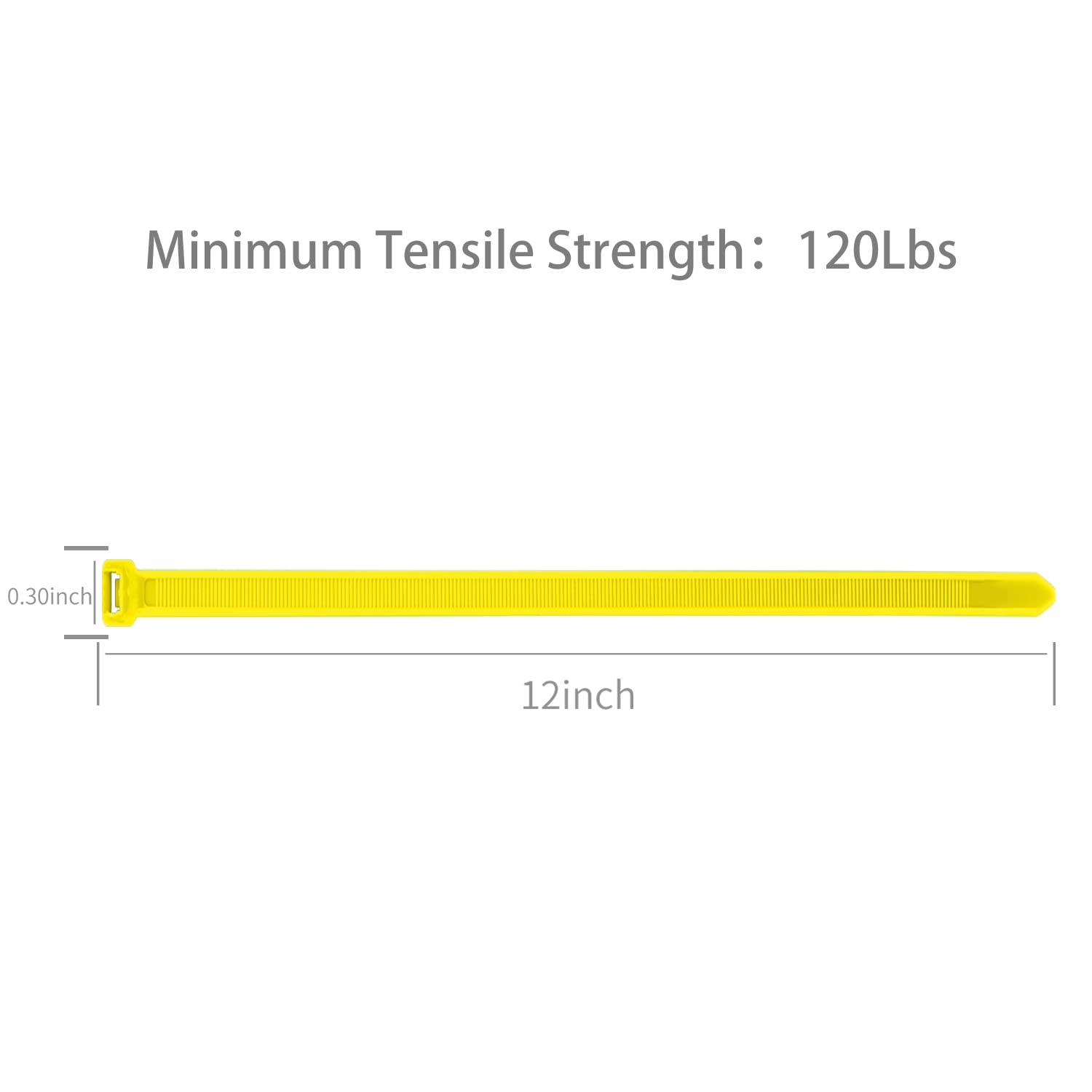 XINGO 100-Pack Heavy Duty 12-Inch Cable Zip Ties - 120 lbs Tensile Strength, Self-Locking Plastic Wire Ties for Indoor & Outdoor Use (Yellow) - Perfect for Home Organization, Electronics, Gardening & DIY Projects