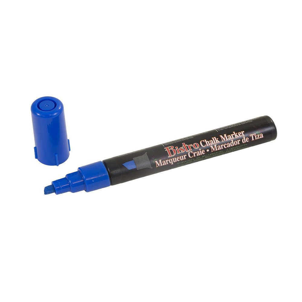 Dustless Erasable Chalk Markers with Chisel Tip - Non-Toxic Liquid Chalk for Whiteboards, Glass & Windows - Vibrant Blue (2-Pack) - Perfect for Restaurants, Classrooms & DIY Projects