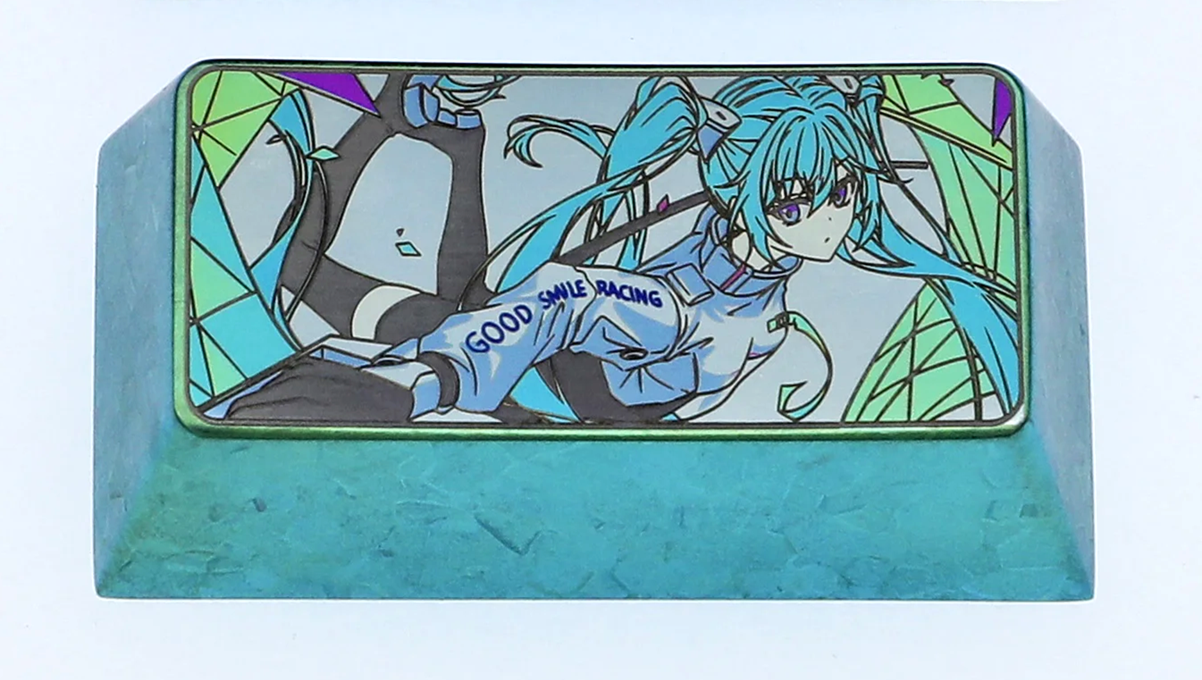 Hatsune Miku 2U Backspace Keycap - Titanium Alloy Custom Mechanical Keyboard Keycap with Anime Character Design for Gaming & Typing Enthusiasts