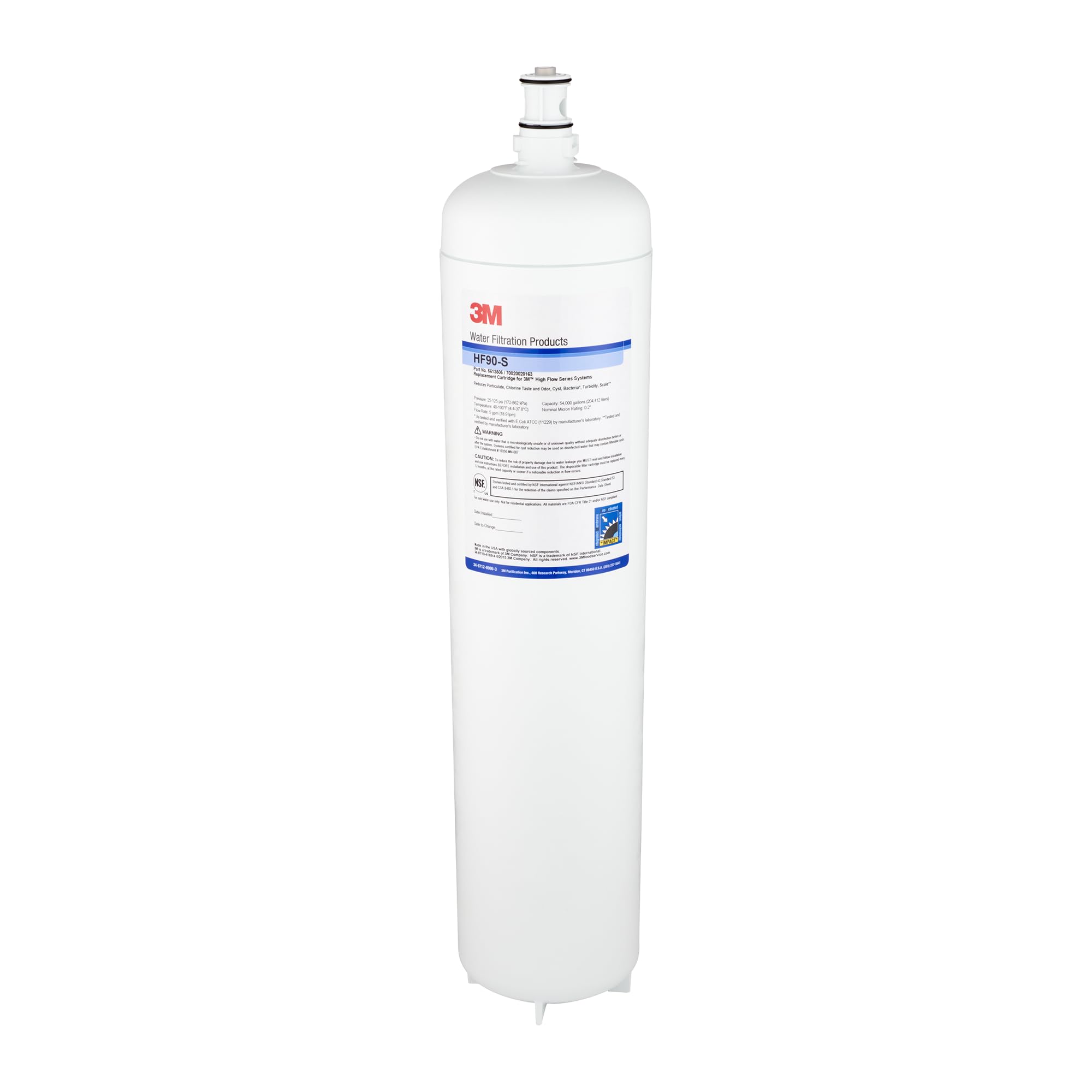 Aqua-Pure HF90-S Water Filter Cartridge for Commercial Ice Makers | High Flow Series ICE190-S Replacement | Reduces Bacteria, Sediment, Chlorine Taste & Odor | Perfect for Restaurants, Bars & Food Service Businesses